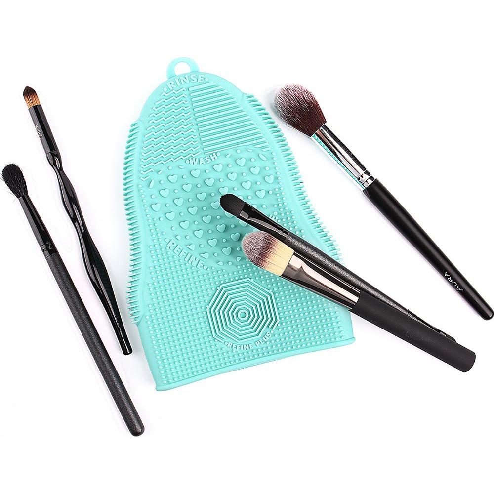 Guante de limpieza de brochas ScivoKaval verde menta 14x18 cm