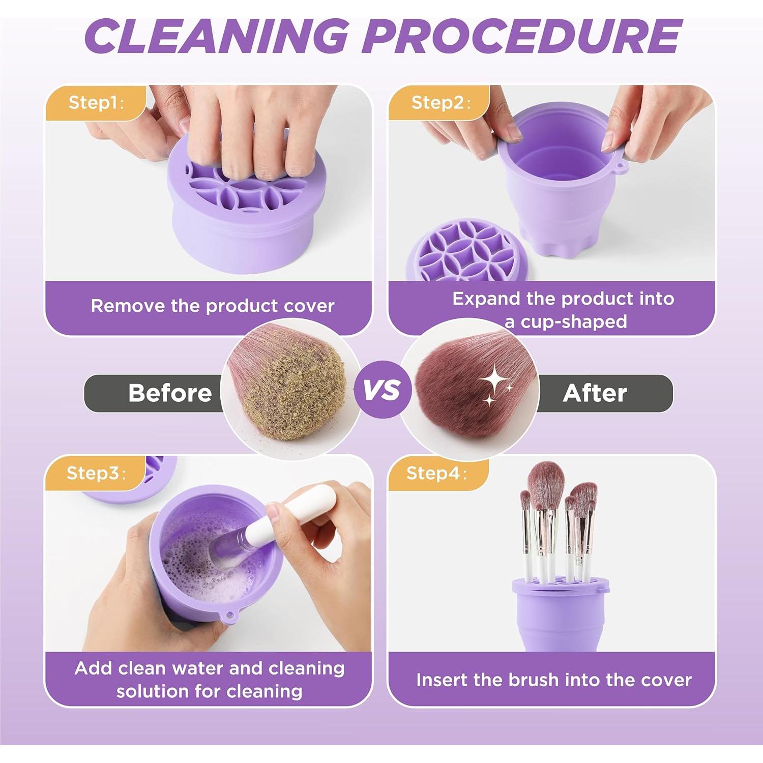 Limpiador de Brochas de Maquillaje SESENSE Plegable Silicona