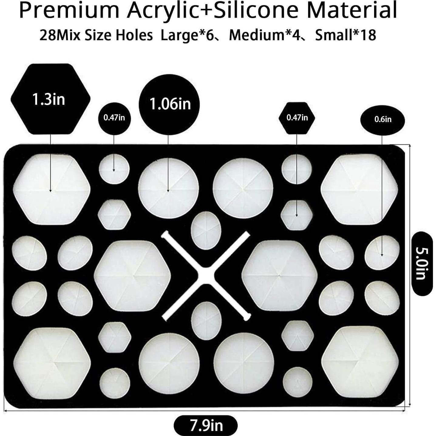 Soporte para Secado de Brochas BEAKEY 28 Agujeros Negro