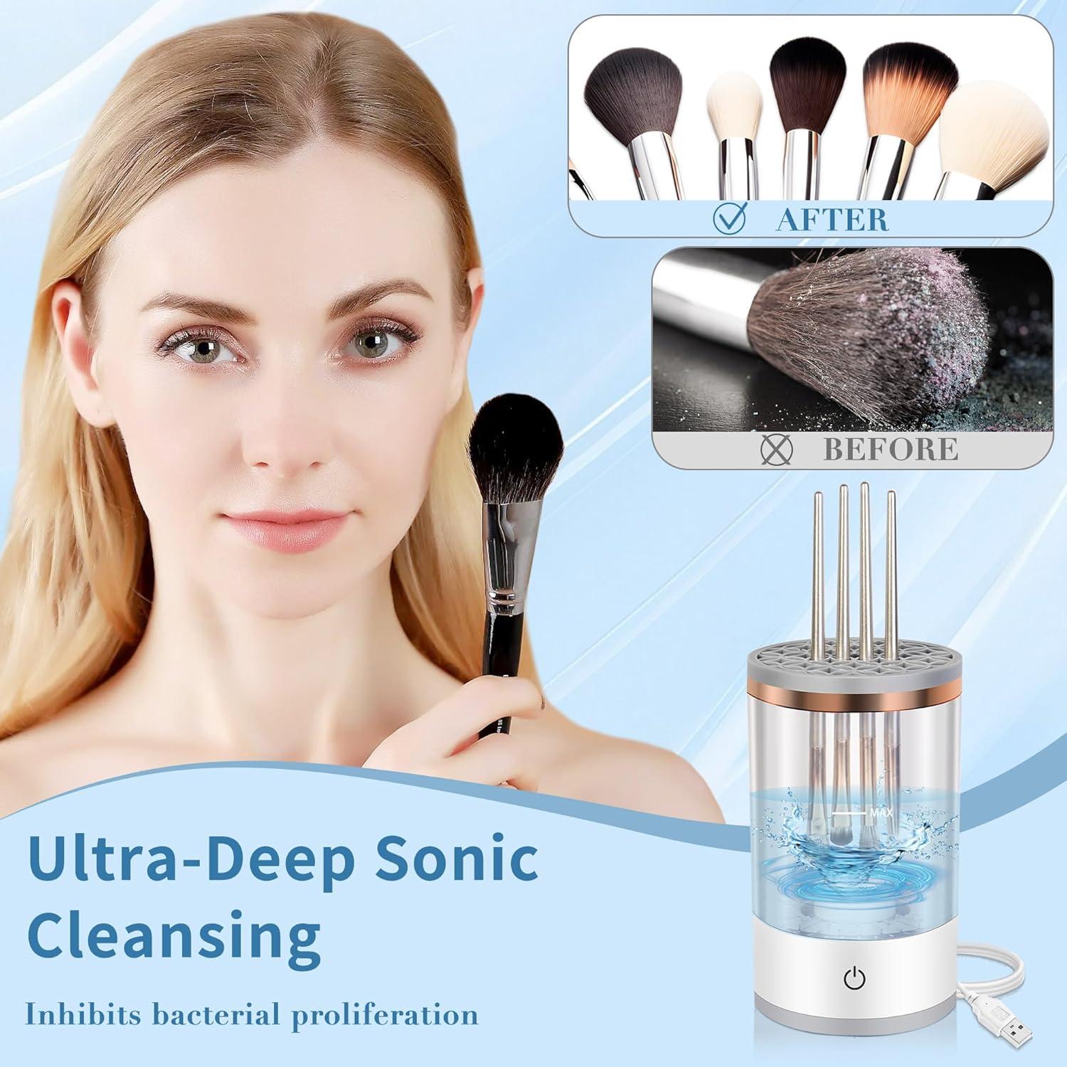 Limpiador Eléctrico de Brochas de Maquillaje DULVUS - Portátil