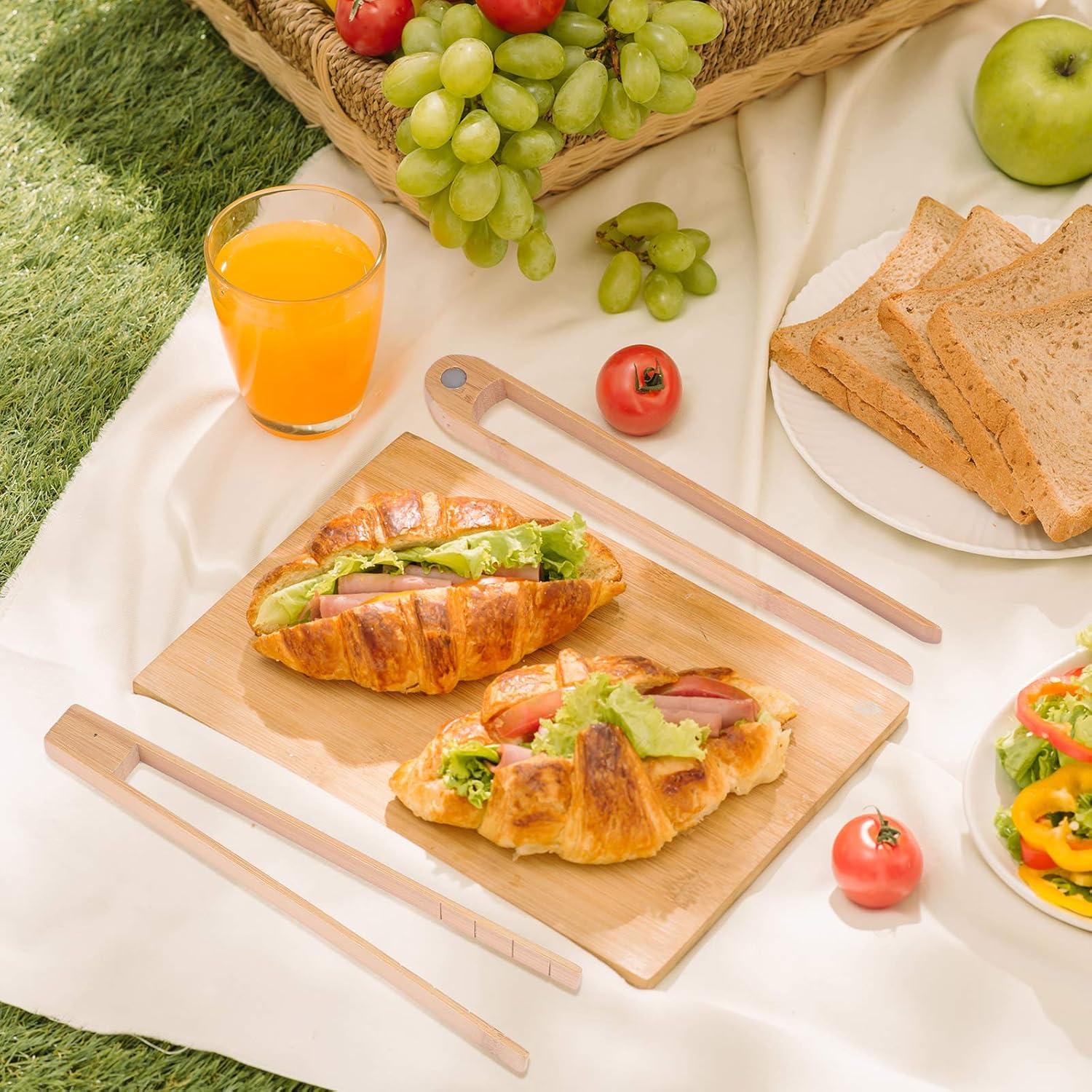 Pinzas de Madera Patelai 22 cm con Imán para Tostadora