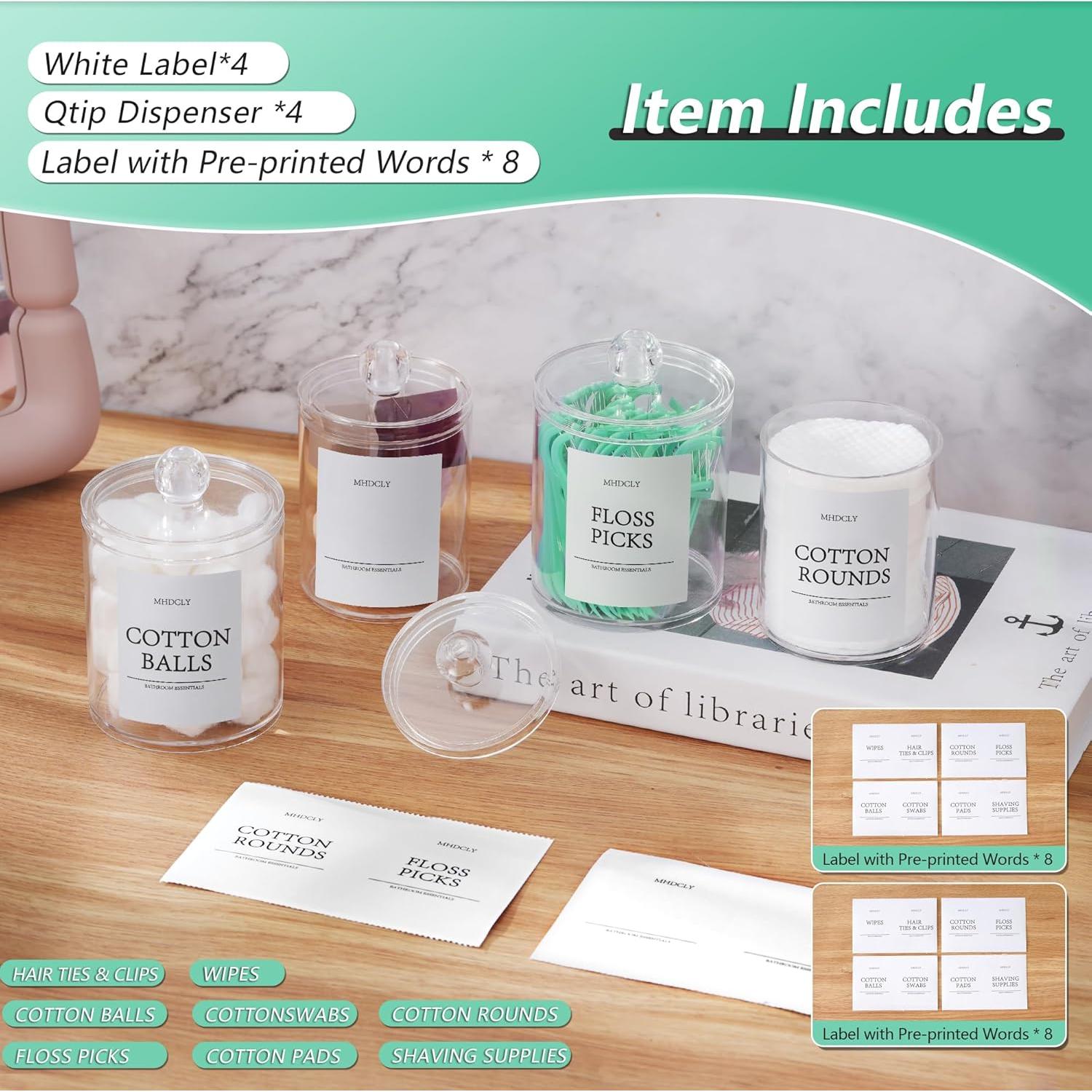 Juego de Organizadores de Baño MHDCLY - 4 Accesorios Transparentes