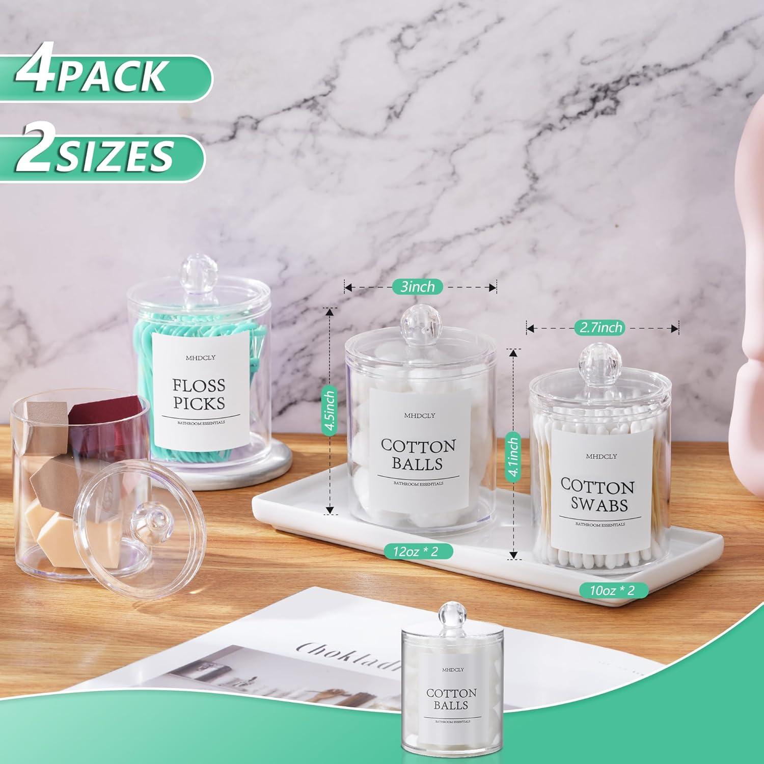 Juego de Organizadores de Baño MHDCLY - 4 Accesorios Transparentes