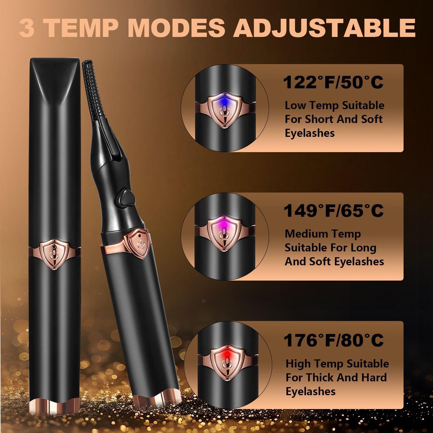 Rizador de Pestañas Calentado Acavado 3 Temperaturas USB
