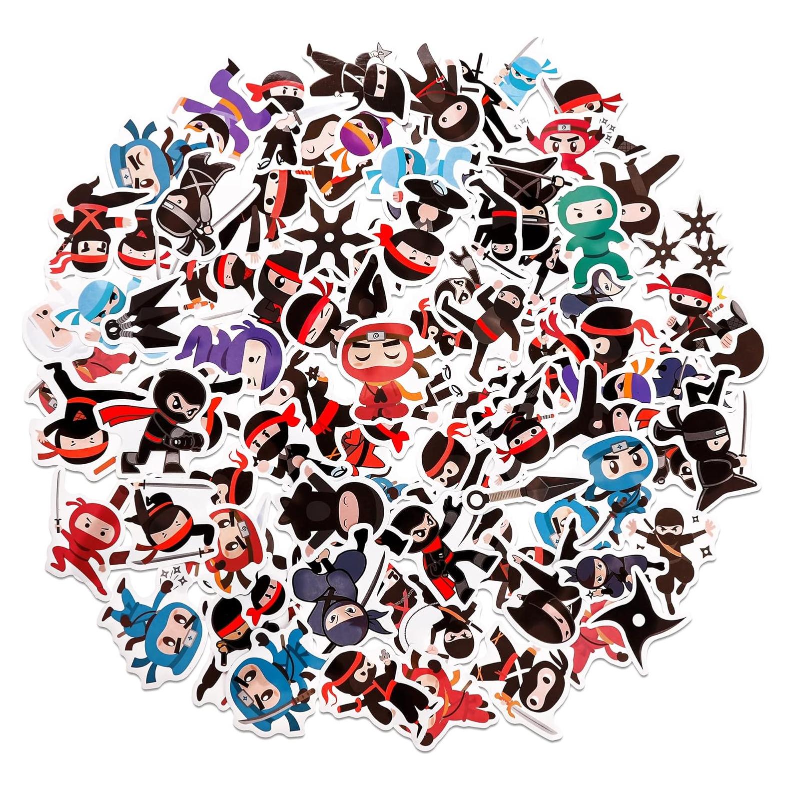 Calcomanías de Ninja 100 Piezas Cleverplay Impermeables