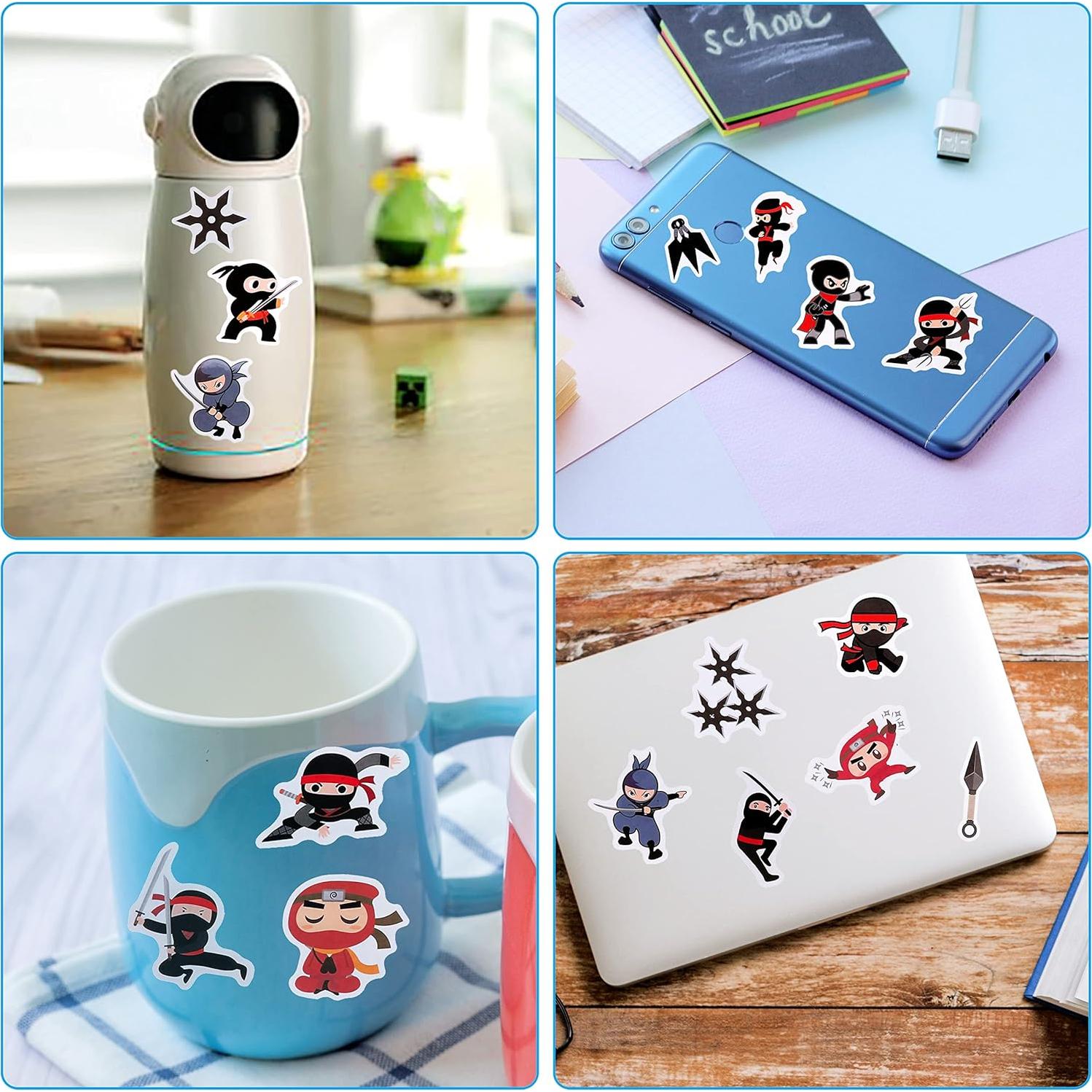 Calcomanías de Ninja 100 Piezas Cleverplay Impermeables