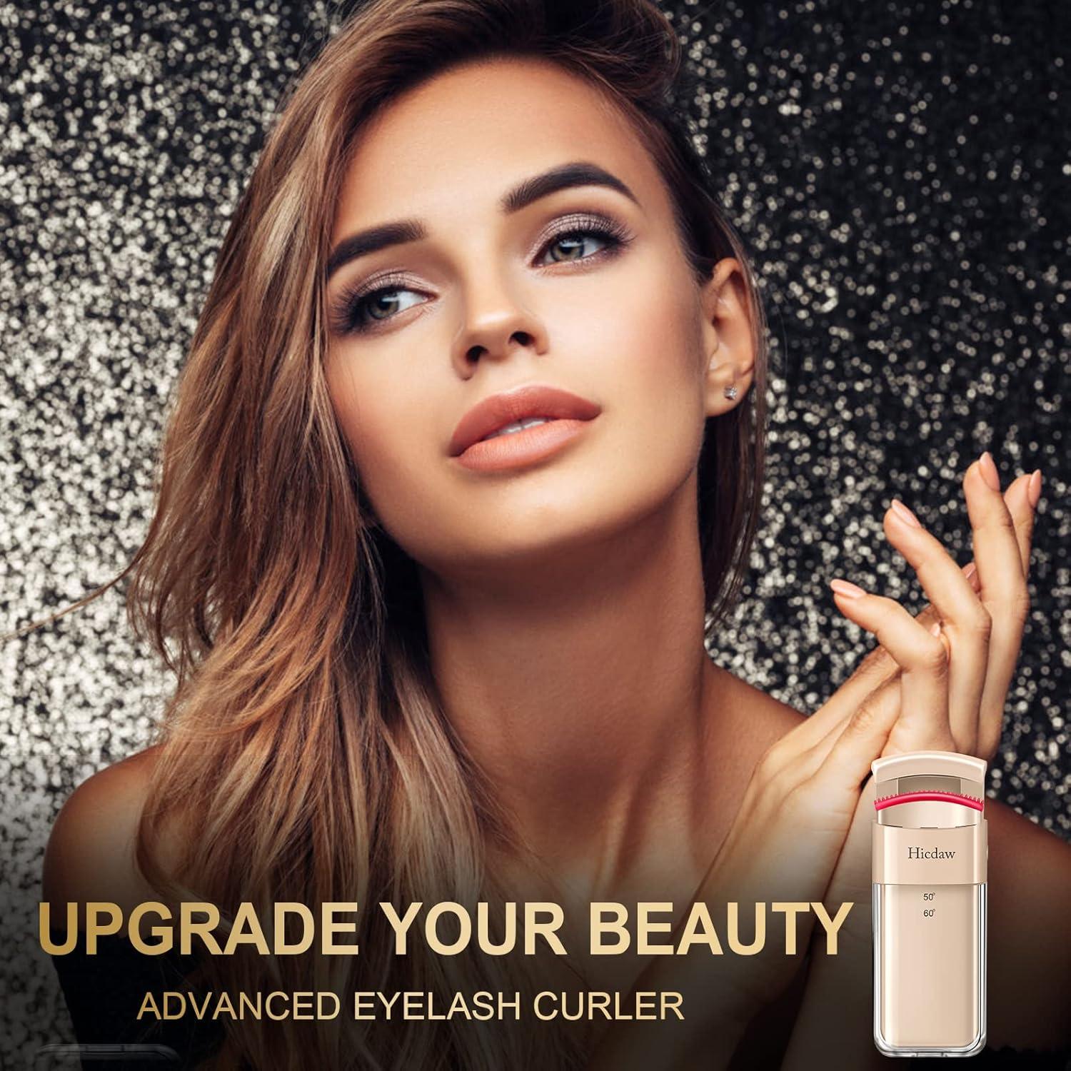 Rizador de Pestañas Eléctrico Hicdaw con Peine Curvado