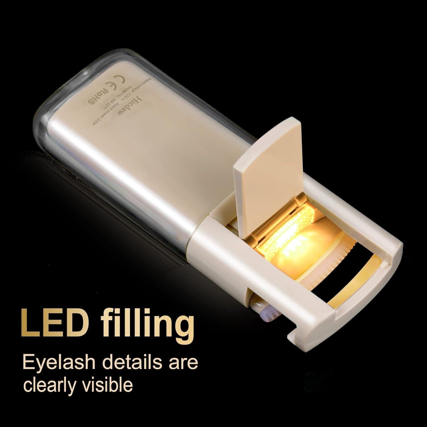 Rizador de Pestañas Eléctrico Hicdaw con Peine Curvado