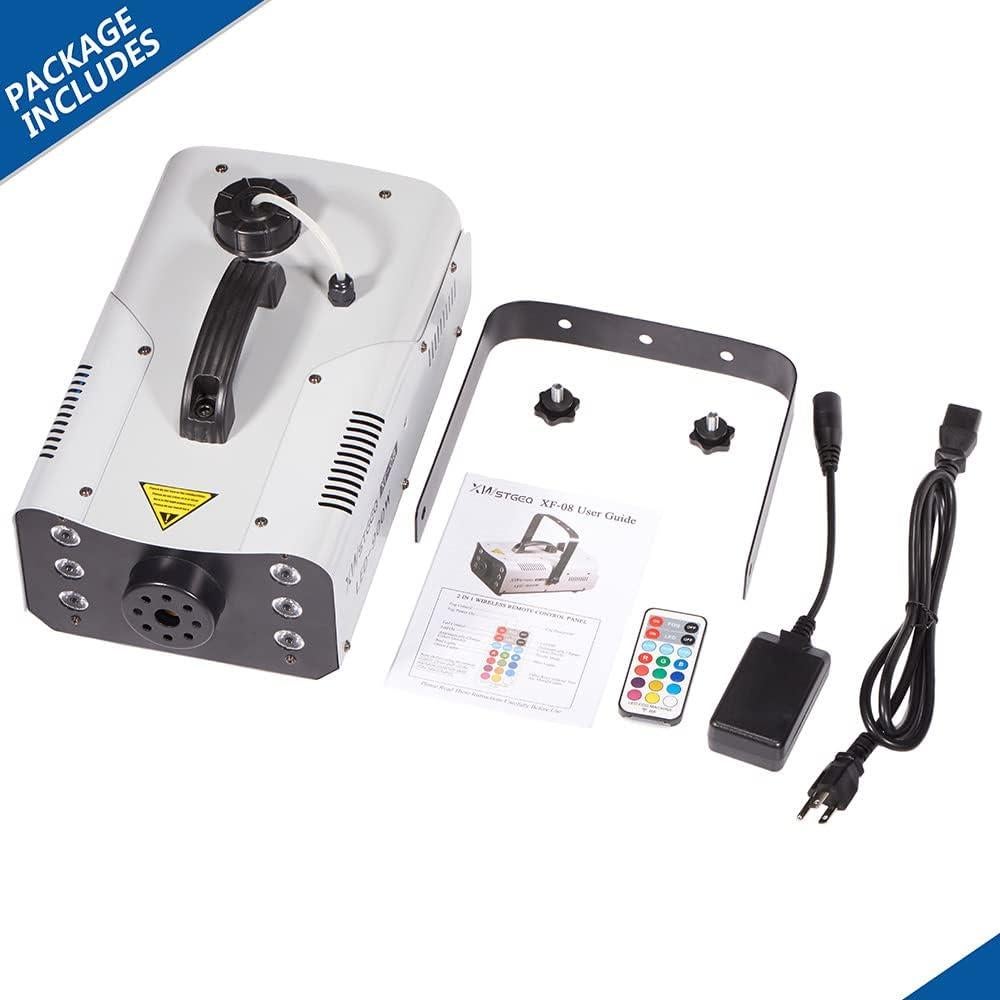 Máquina de Niebla 900W XWSTGEQ con 6 Luces LED y Control Remoto