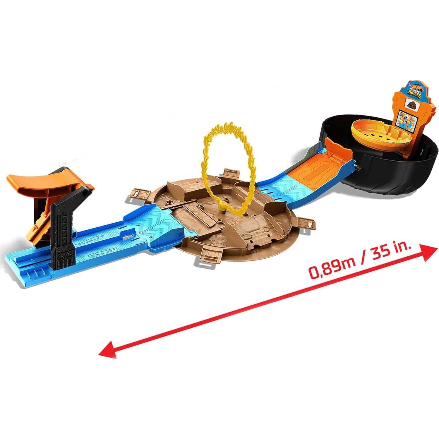 Juego de Pistas Hot Wheels Camiones Monstruo 1:64 con Neumático