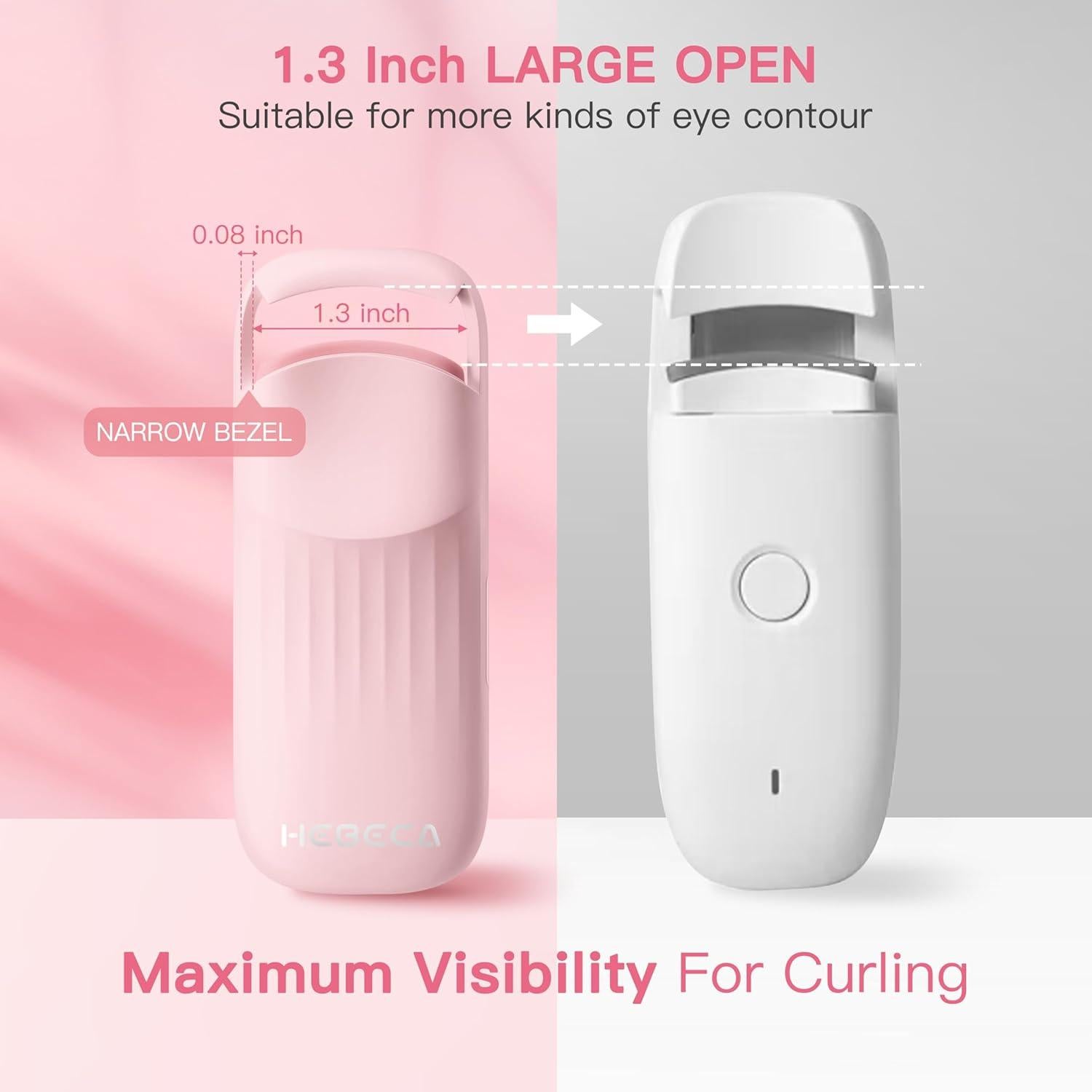 Rizador de Pestañas Calentado HEBECA EC7001 Rosa 70°C/85°C