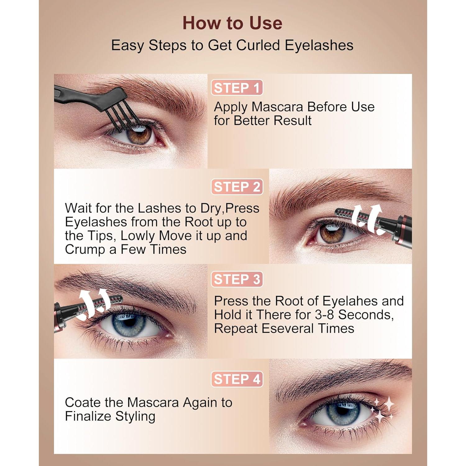 Rizador de Pestañas Eléctrico COSAPNECO Recargable 4 Modos