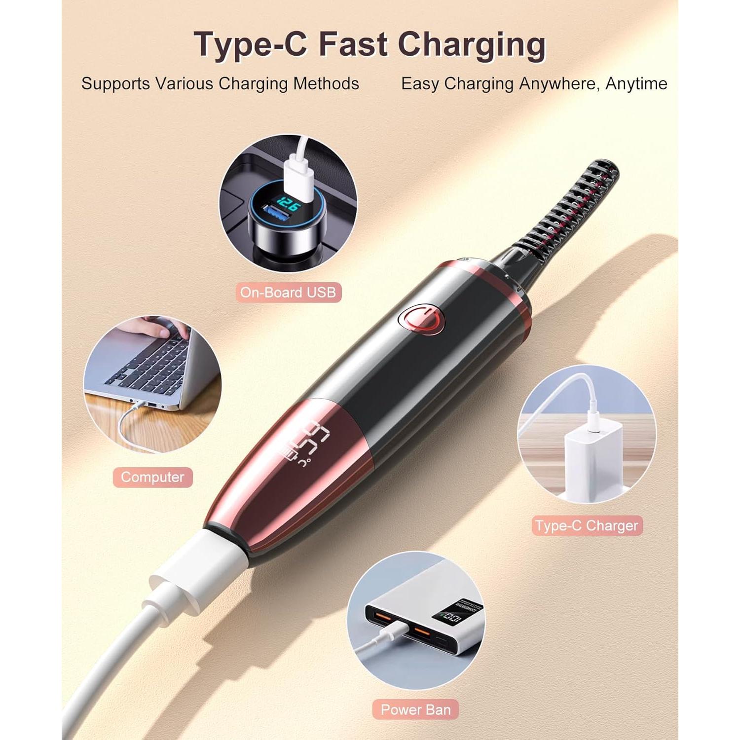 Rizador de Pestañas Eléctrico COSAPNECO Recargable 4 Modos