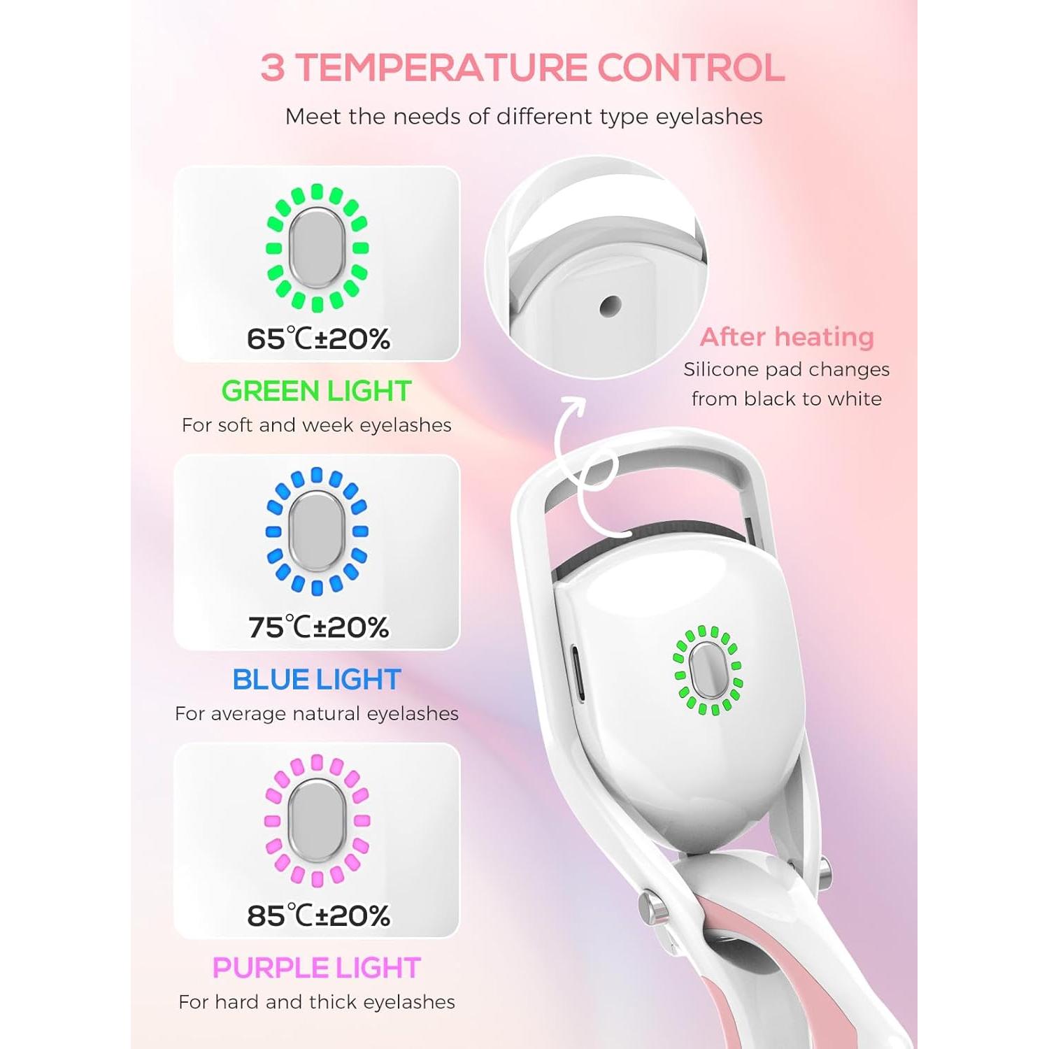 Rizador de Pestañas Eléctrico SMILING SHARK EZ-01 Blanco