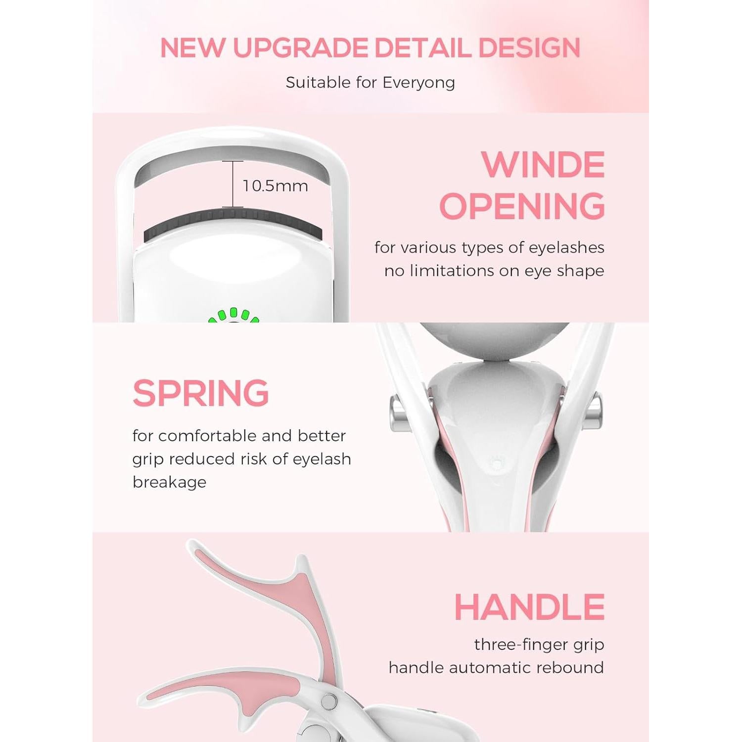 Rizador de Pestañas Eléctrico SMILING SHARK EZ-01 Blanco