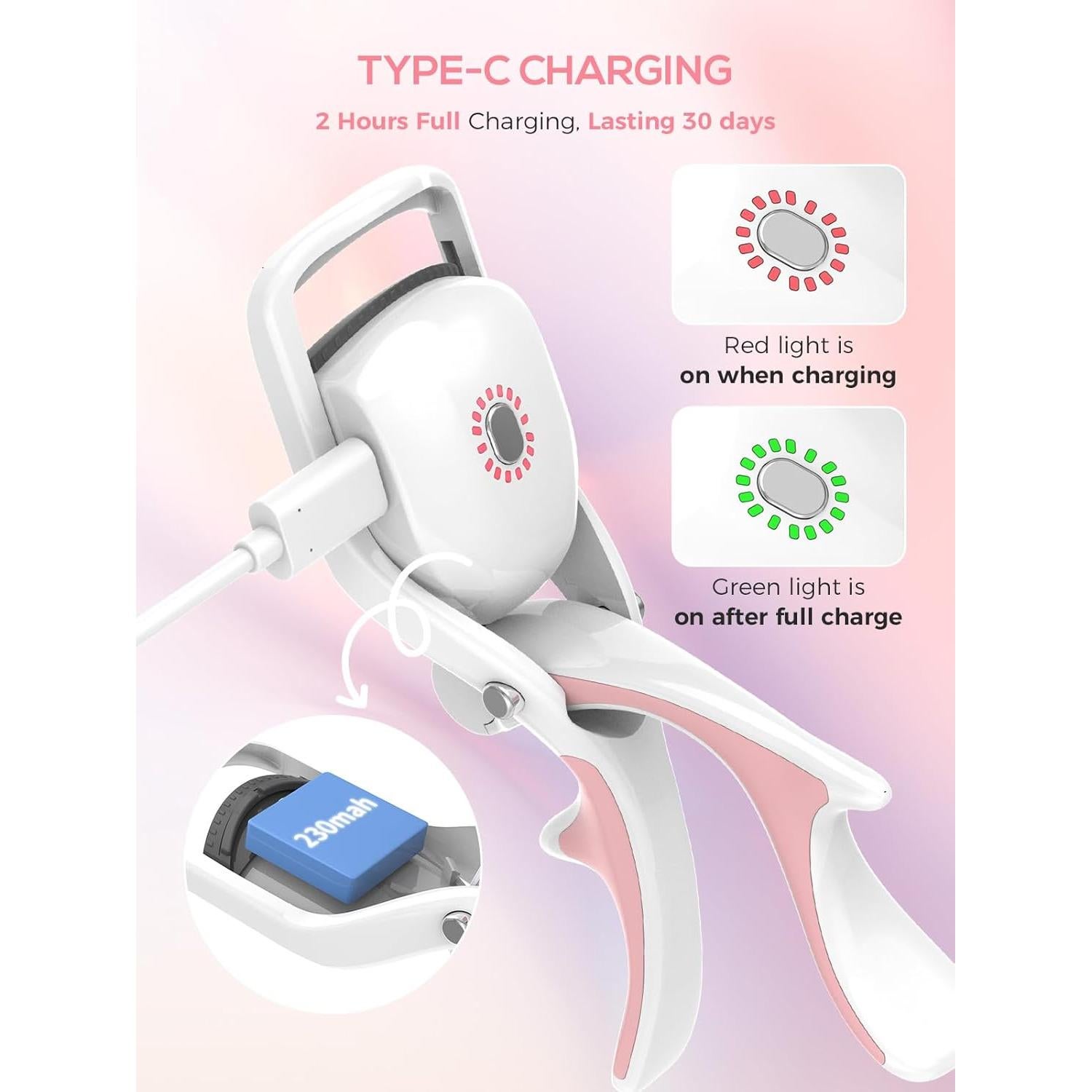 Rizador de Pestañas Eléctrico SMILING SHARK EZ-01 Blanco