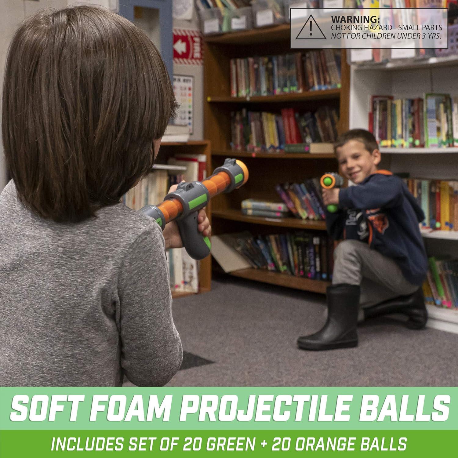 GoSports Blasters de Espuma - Set de 2 Blasters y 40 Bolas