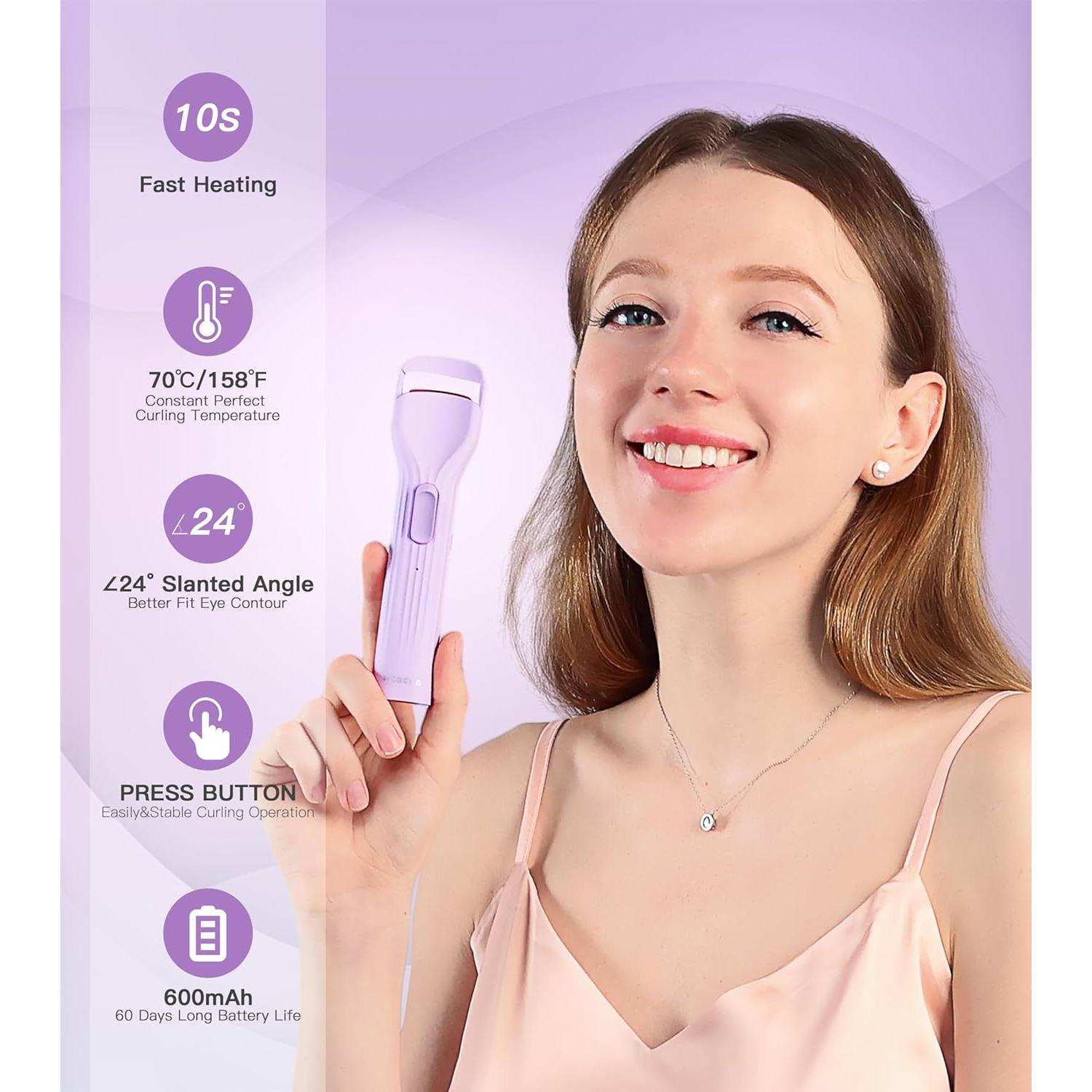 Rizador de Pestañas Calentado HEBECA EC2001 Recargable