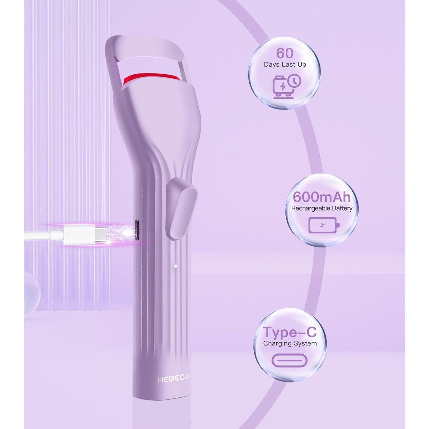 Rizador de Pestañas Calentado HEBECA EC2001 Recargable