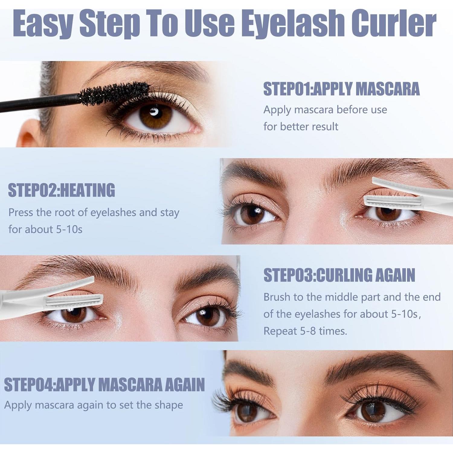 Rizador de Pestañas Calentado Dust2Oasis Blanco 3 Temperaturas