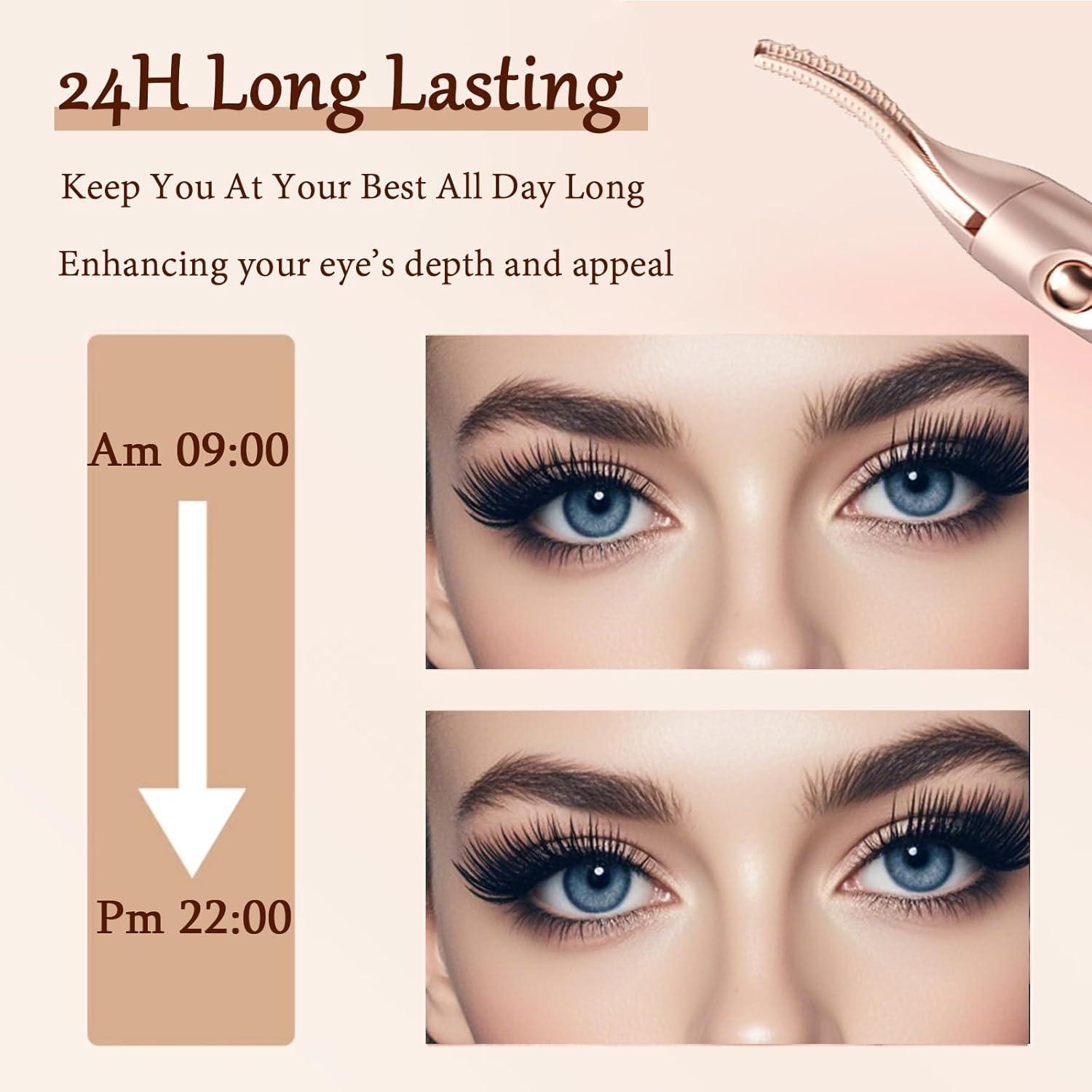 Rizador de Pestañas Calentado 2 en 1 Acavado Negro