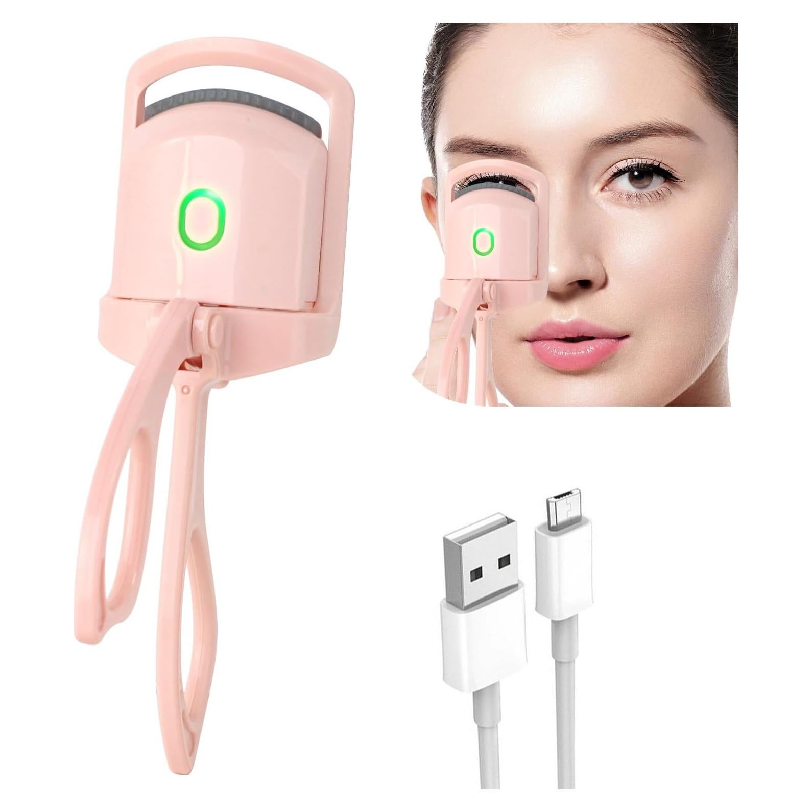 Rizador de Pestañas Eléctrico BORNBYME Rosa 2 Modos Calentamiento