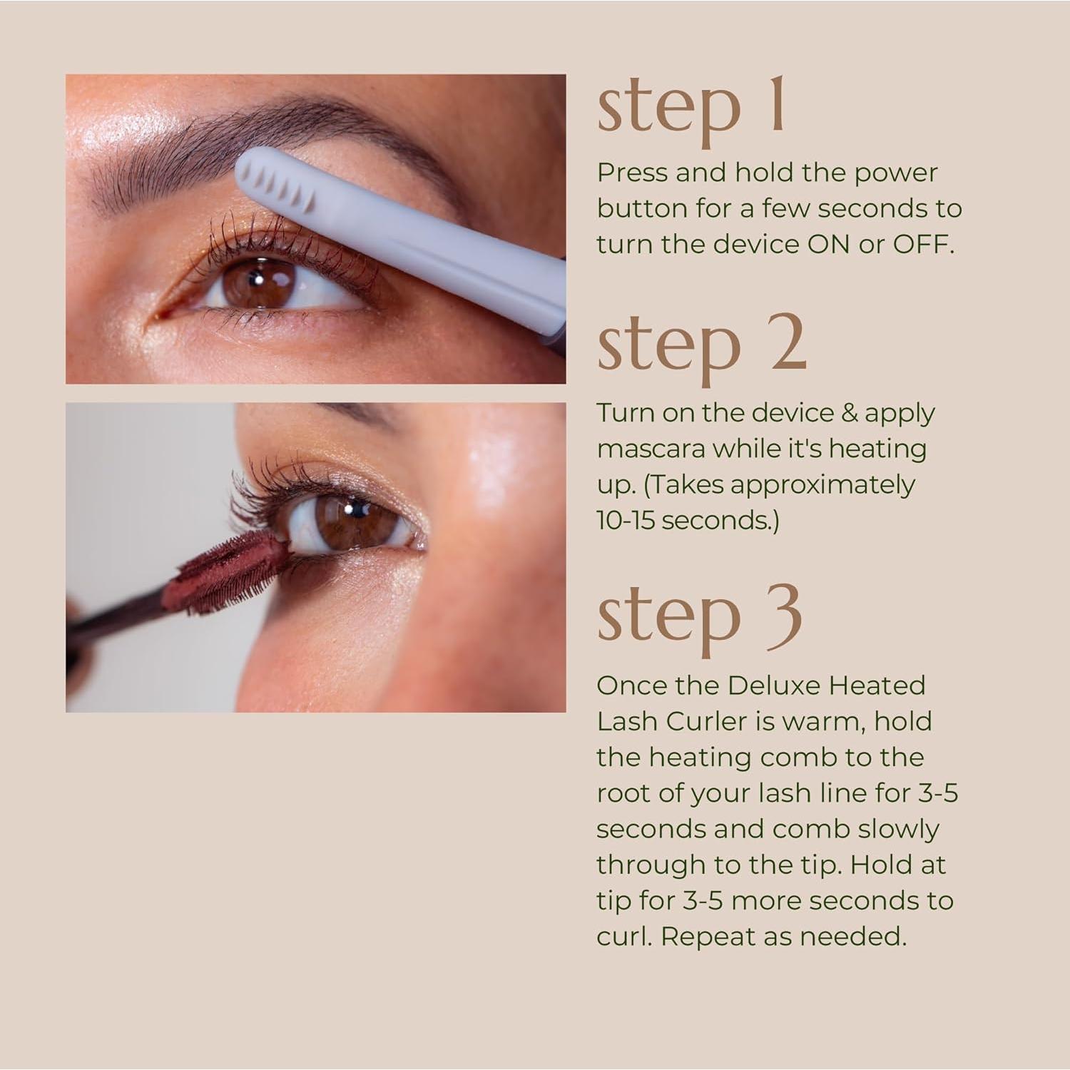 Rizador de Pestañas Calentado Chella Deluxe USB Recargable