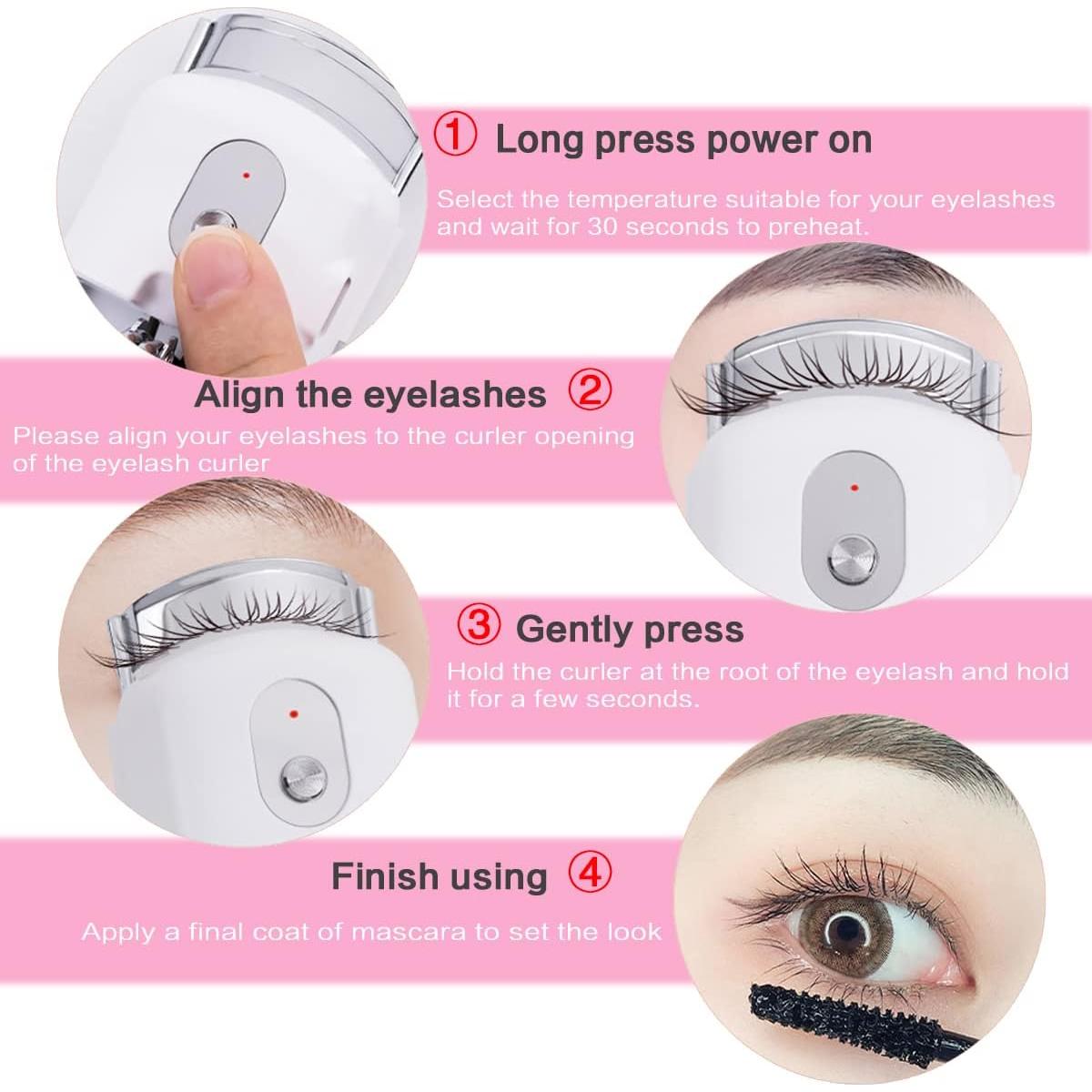 Rizador de Pestañas Eléctrico BAOSHILI Rosa 3 Modos