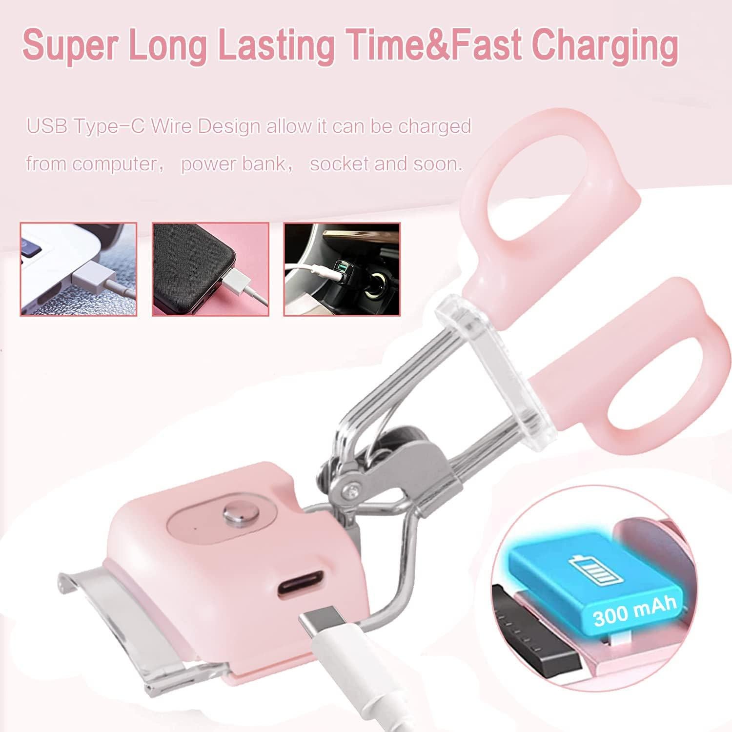 Rizador de Pestañas Eléctrico BAOSHILI Rosa 3 Modos