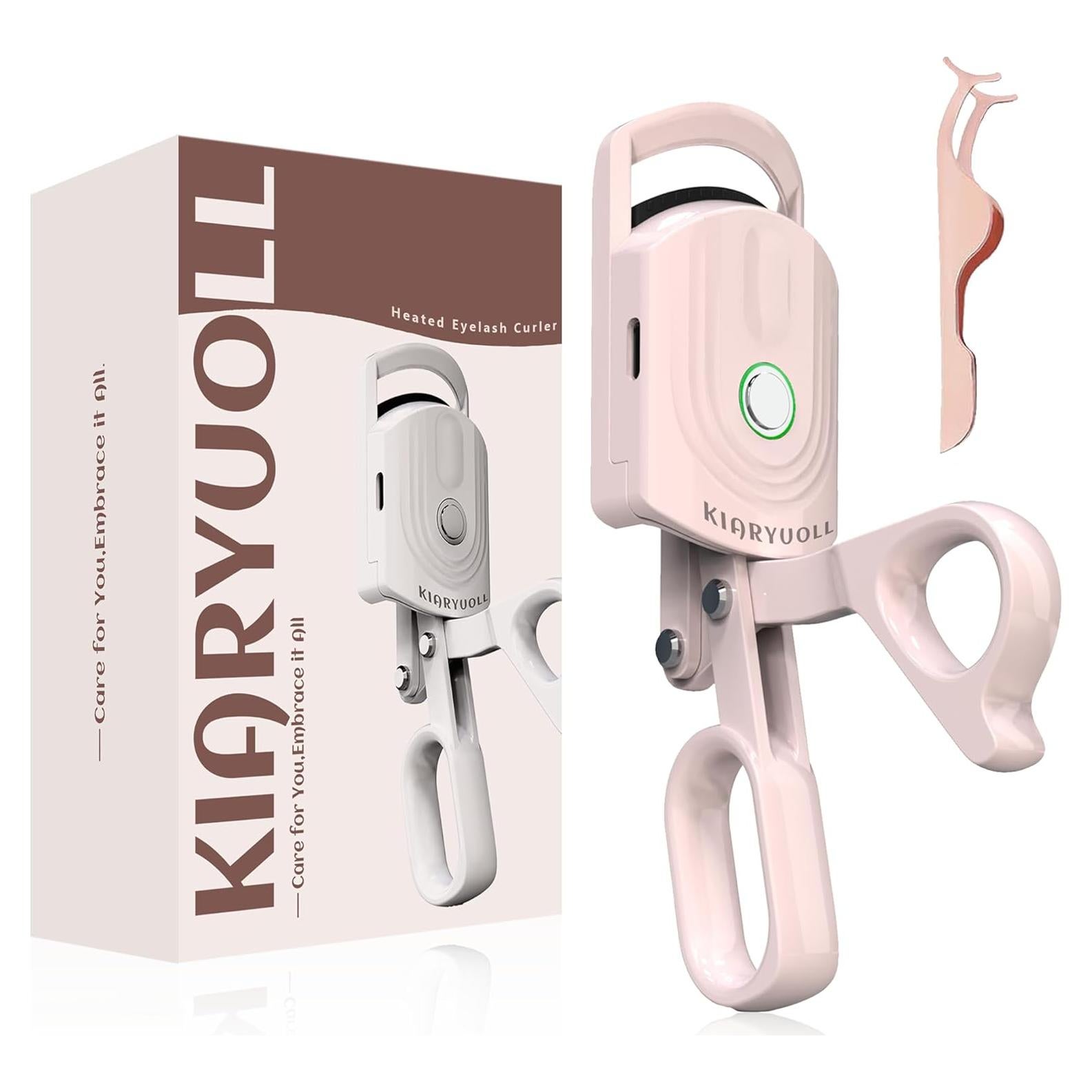 Rizador de Pestañas Calentado KIARYUOLL Rosa USB 3 Modos