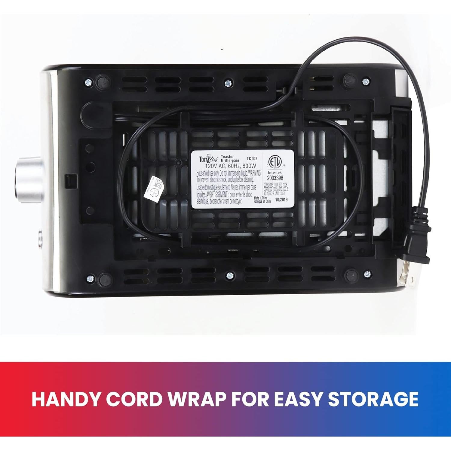 Tostadora Total Chef 2 Rebanadas Acero Inoxidable 800W