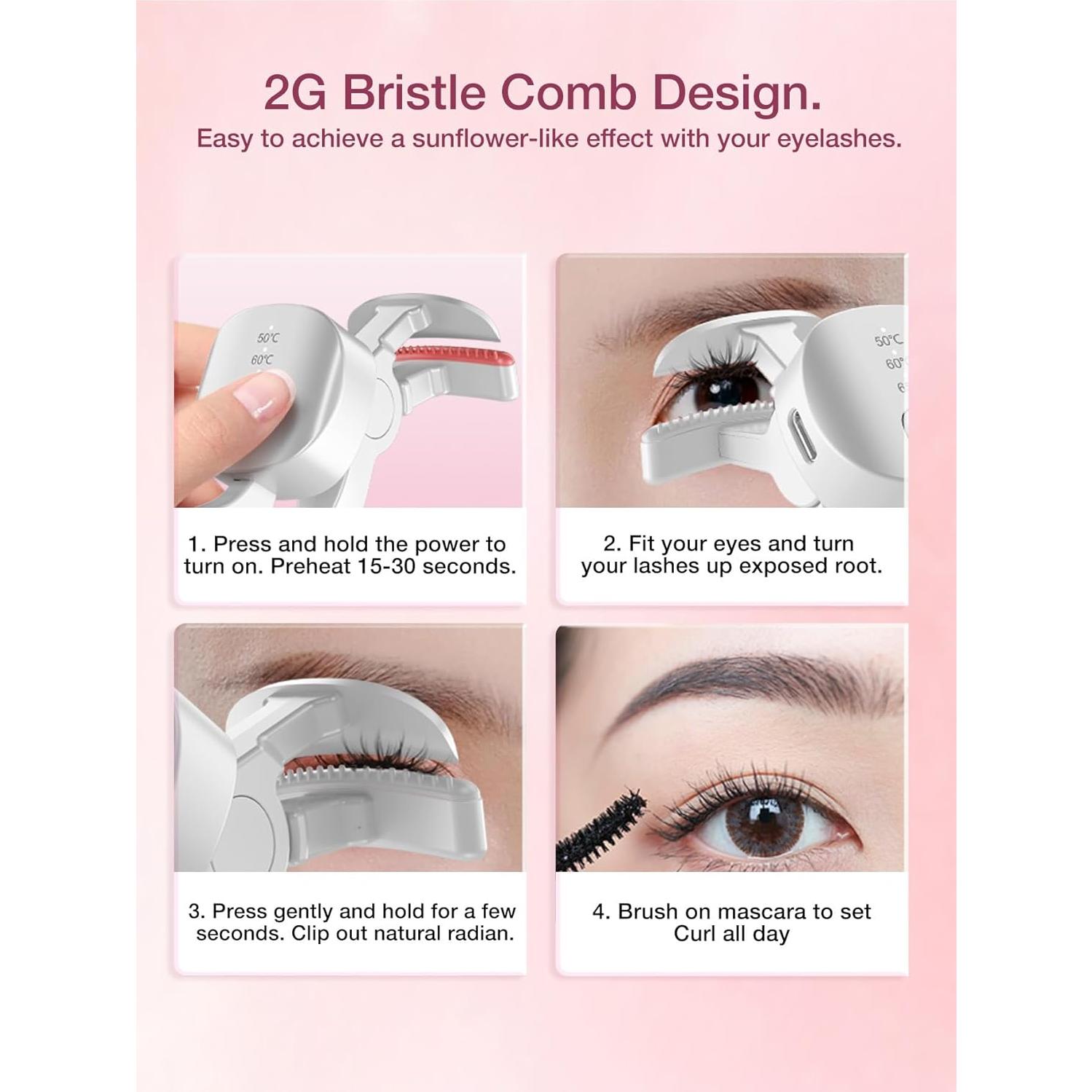 Rizador de Pestañas Eléctrico Joigivit 3 Temperaturas 24h