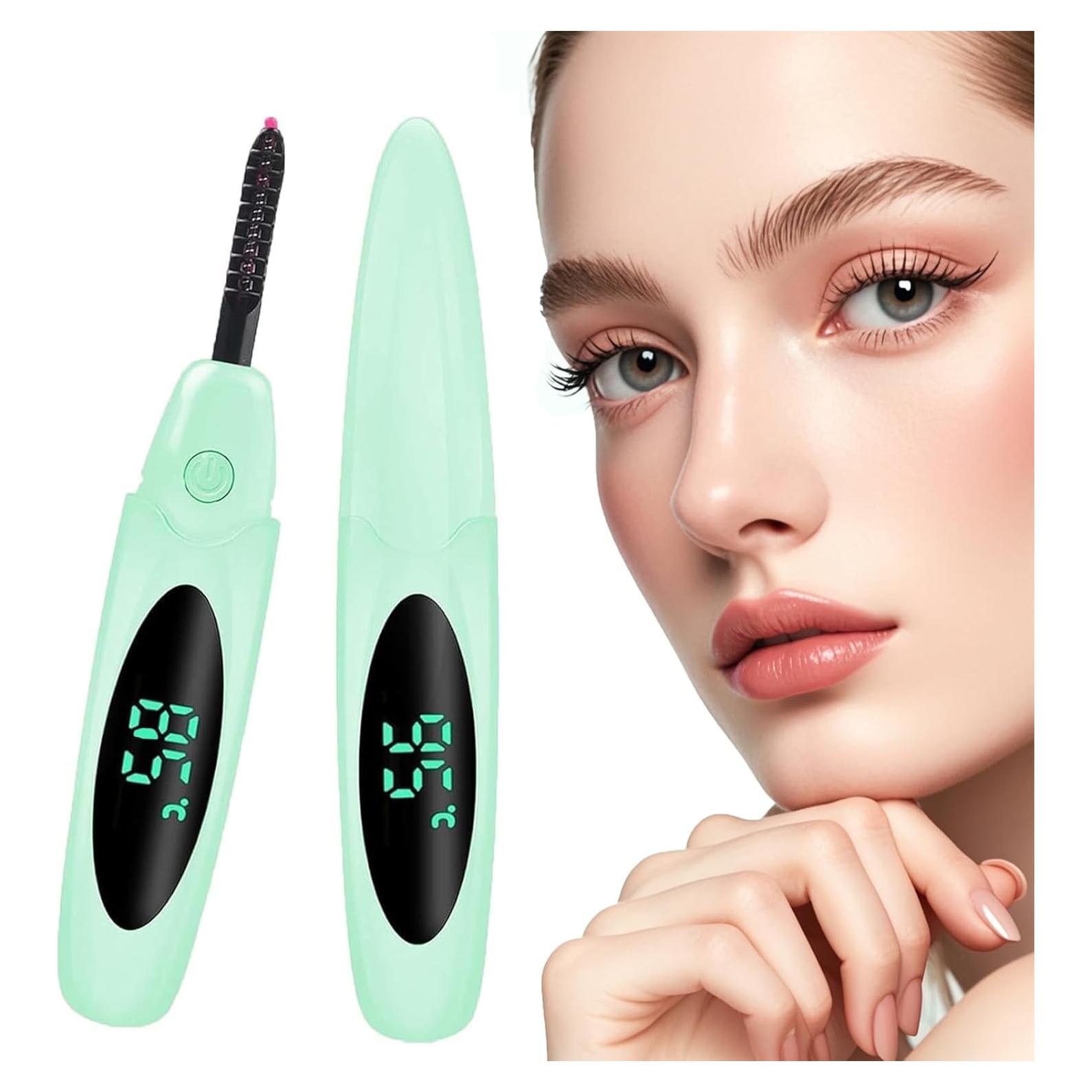 Rizador de Pestañas Eléctrico Acavado Verde 3 Temperaturas