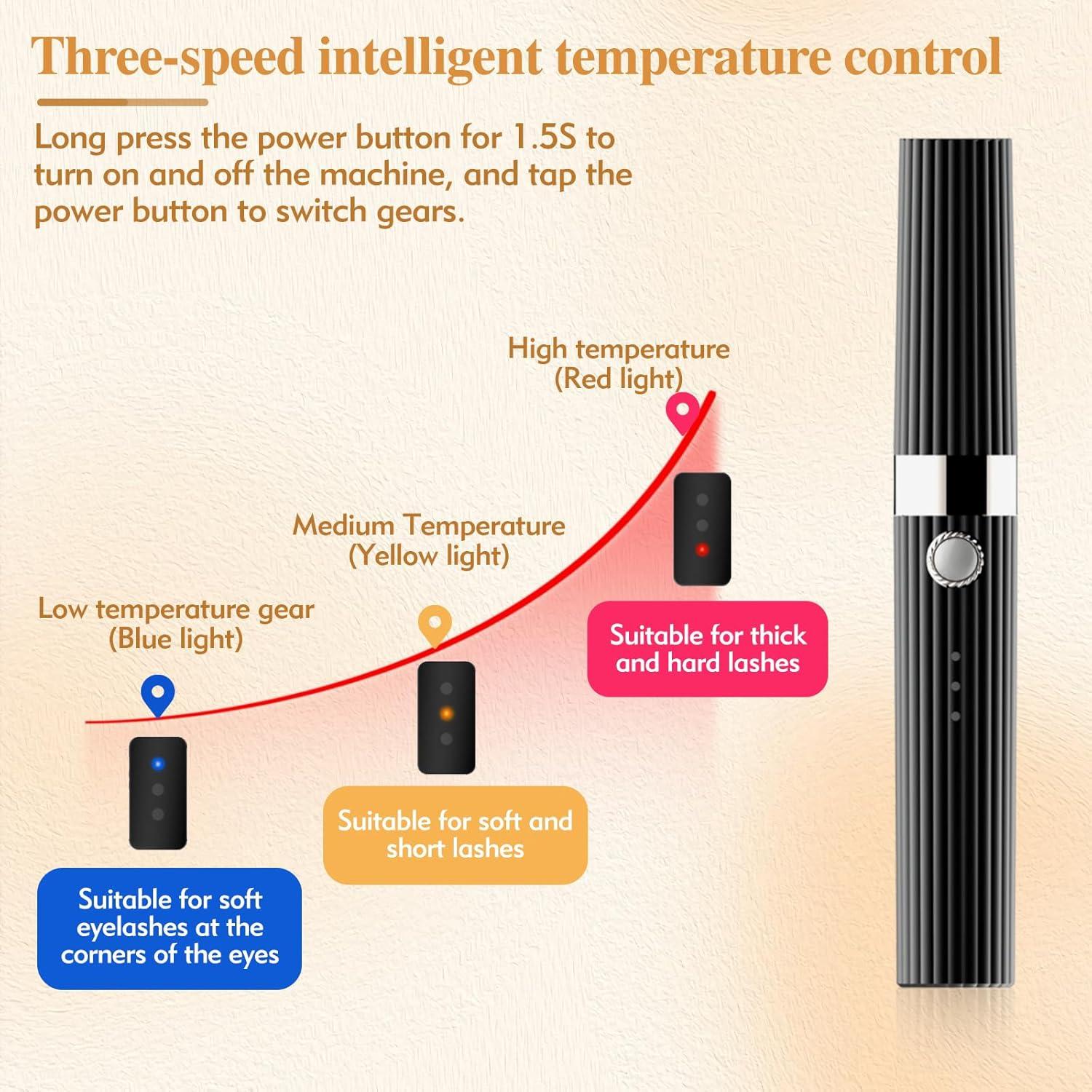 Rizador de Pestañas Eléctrico TWAKA EC-79 Carga USB 3 Modos