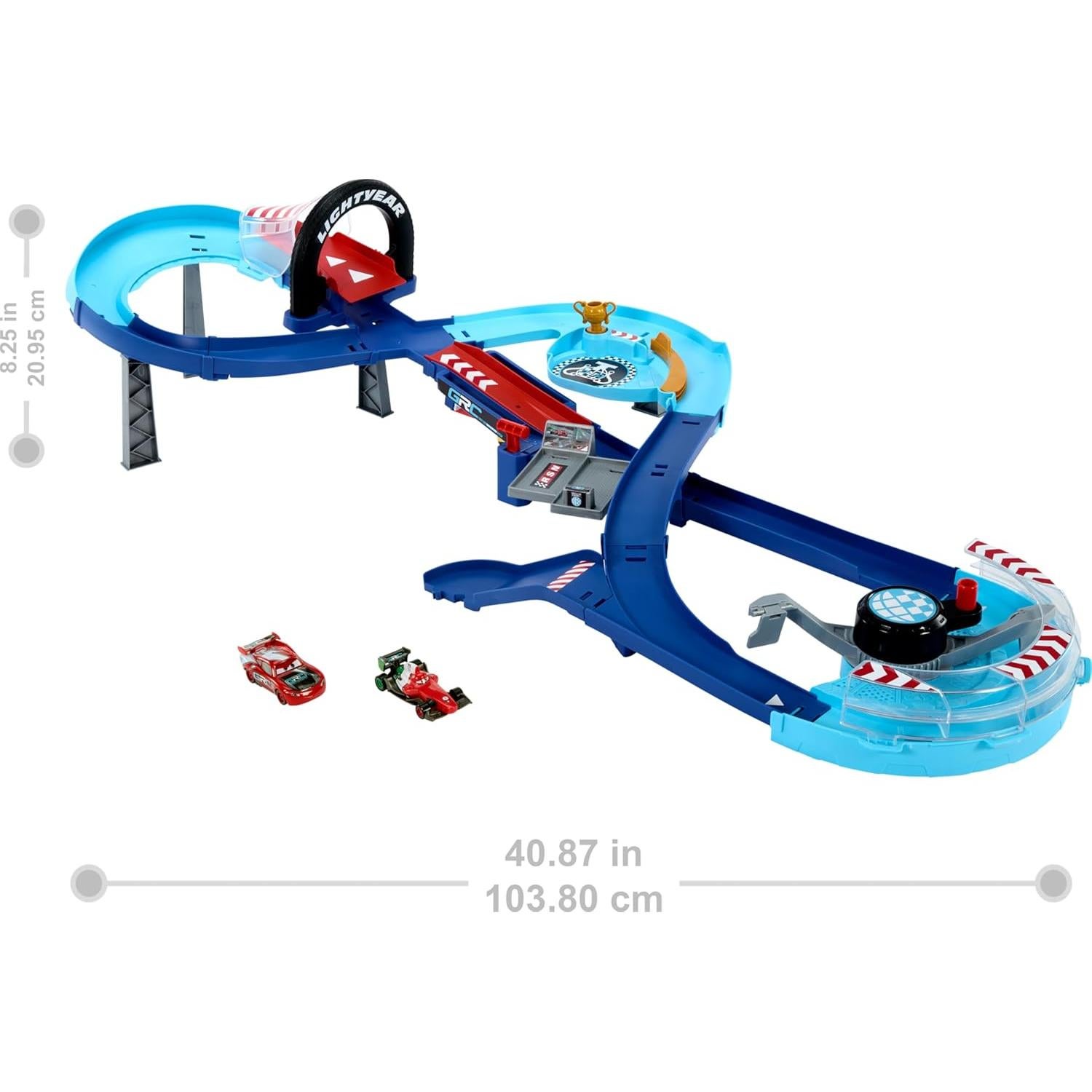 Set de Juego GRC Jumping Raceway Mattel Cars con 2 Coches