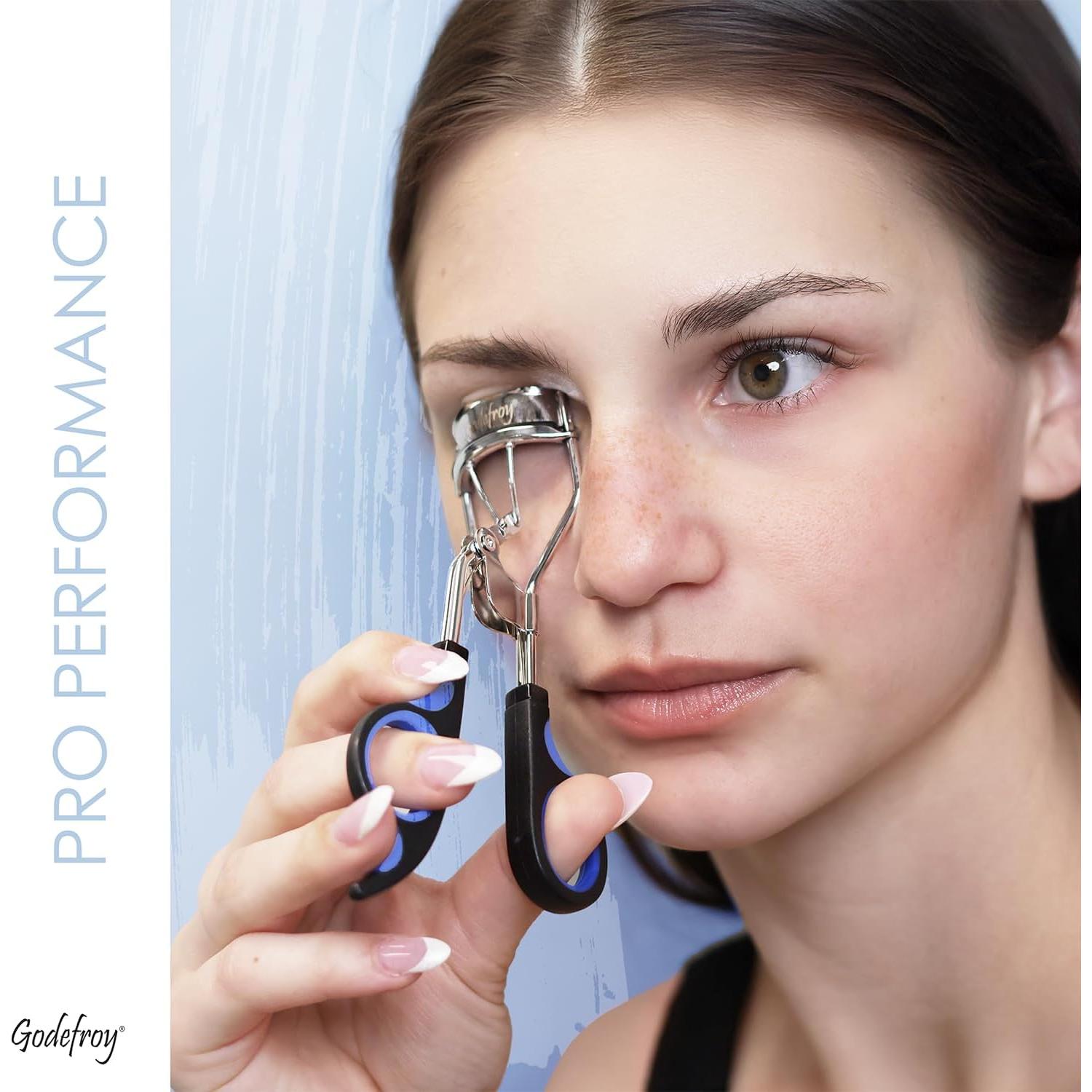 Rizador de Pestañas Godefroy Ergonómico con Almohadillas