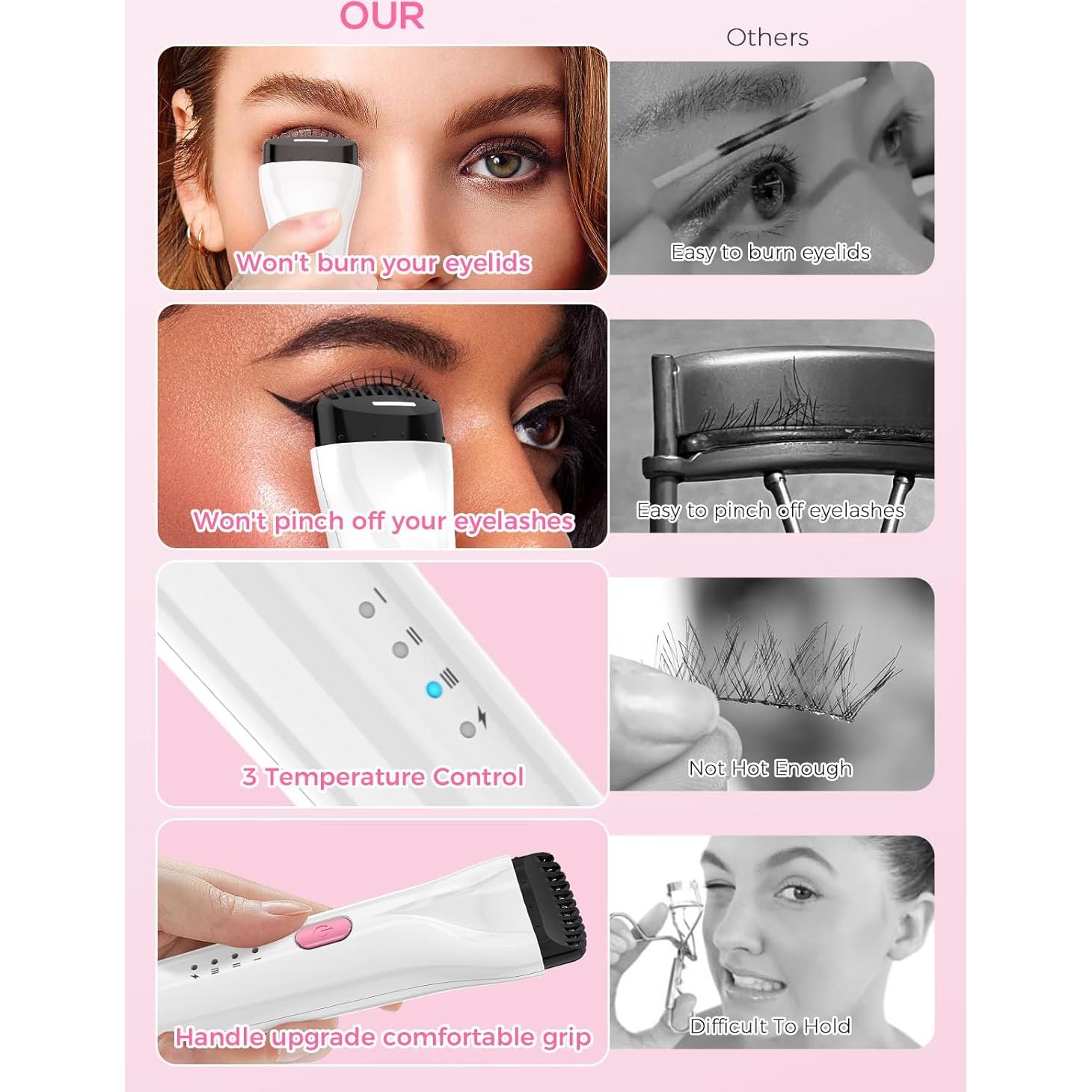 Rizador de Pestañas Eléctrico SMILING SHARK ES-01 3 Niveles