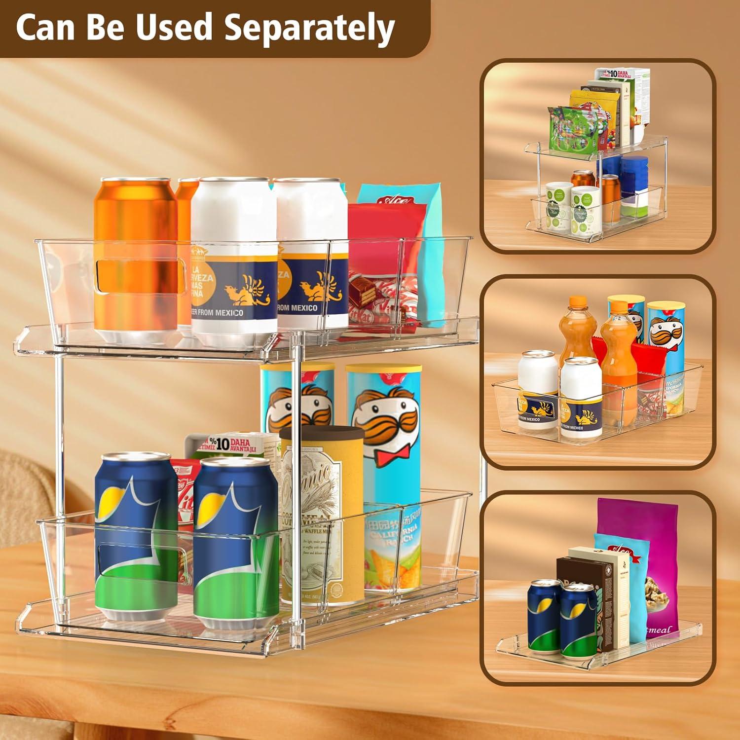 Organizador de Baño FabSpace 2 Niveles Transparente 2 Pzs