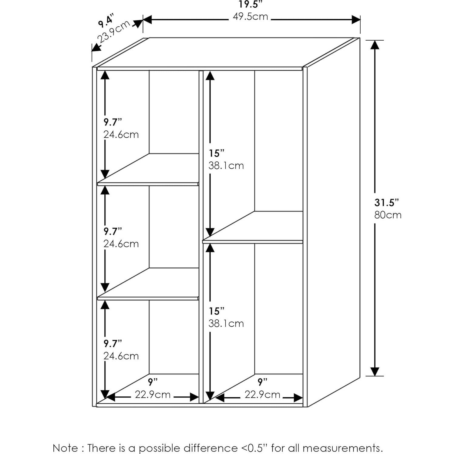 Estantería Furinno Luder 5 Cubos Almacenamiento Blanco