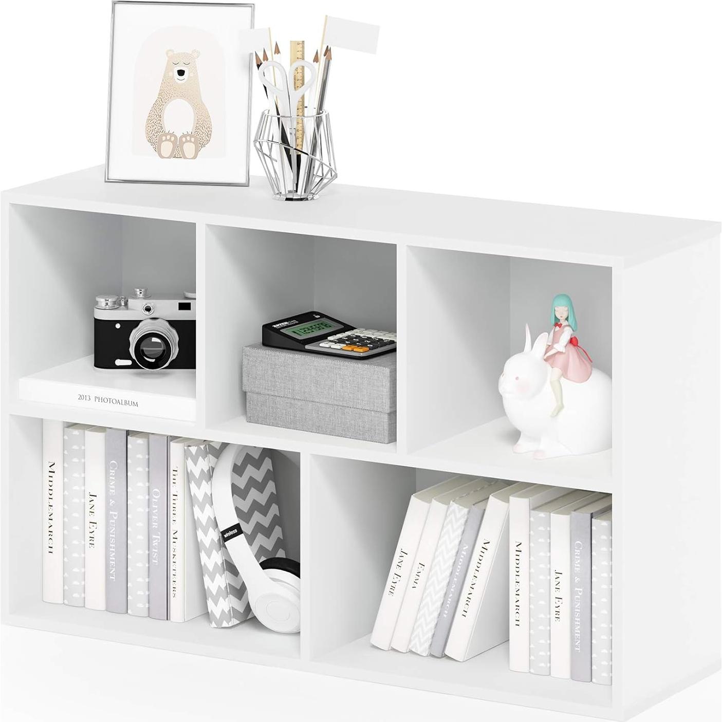 Estantería Furinno Luder 5 Cubos Almacenamiento Blanco