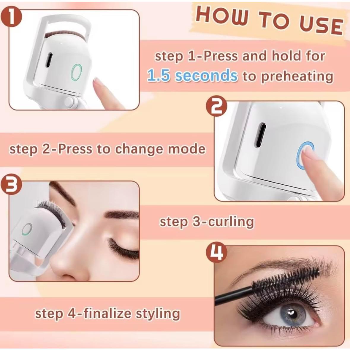 Rizador de Pestañas Calentado InnovFusion Blanco Compacto