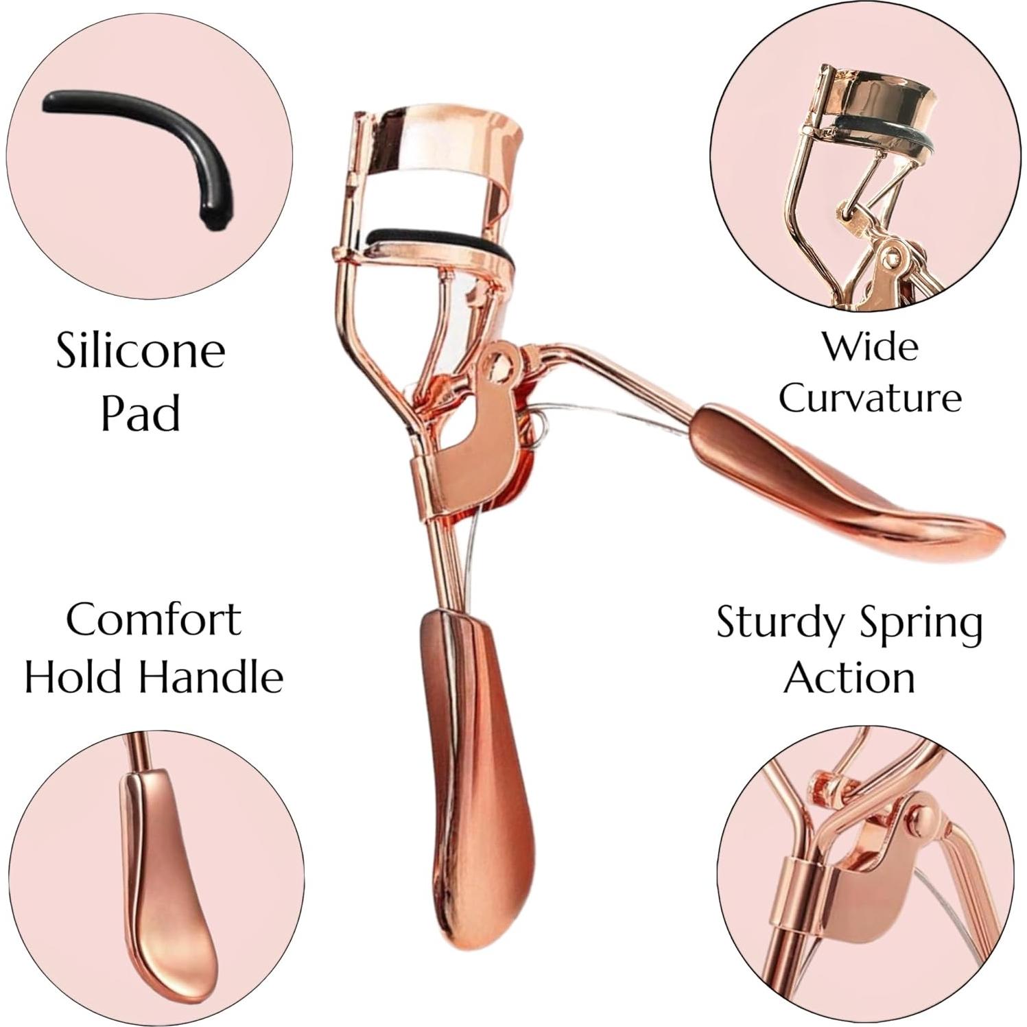 Rizador de Pestañas Profesional ALAZCO Oro Rosa x2