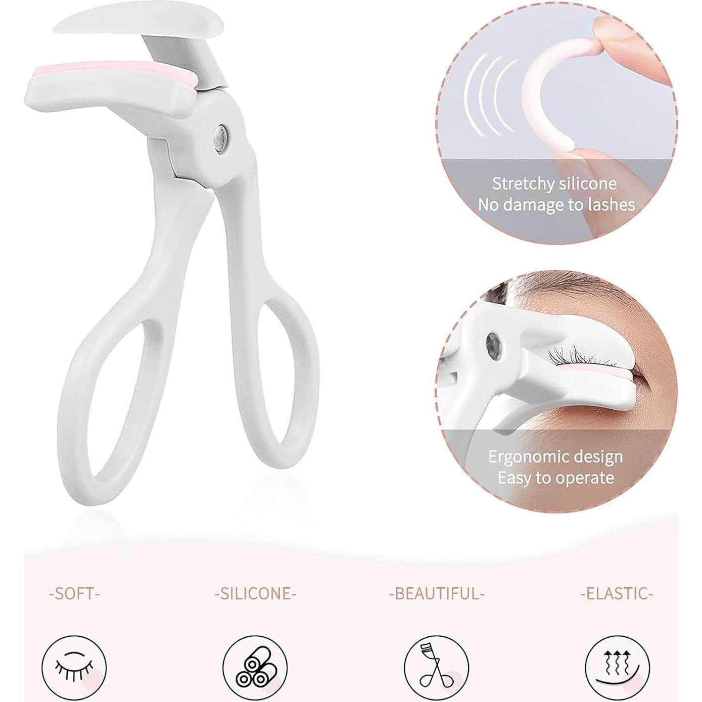 Rizador de Pestañas FSZMan Gris con 2 Almohadillas de Silicona