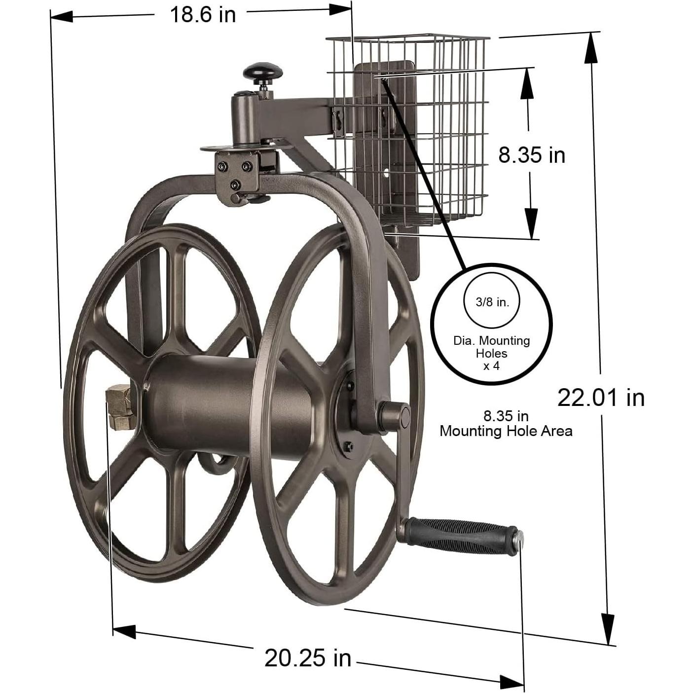 Carrete de Manguera Liberty Garden 712 de Brazo Único 38.1m
