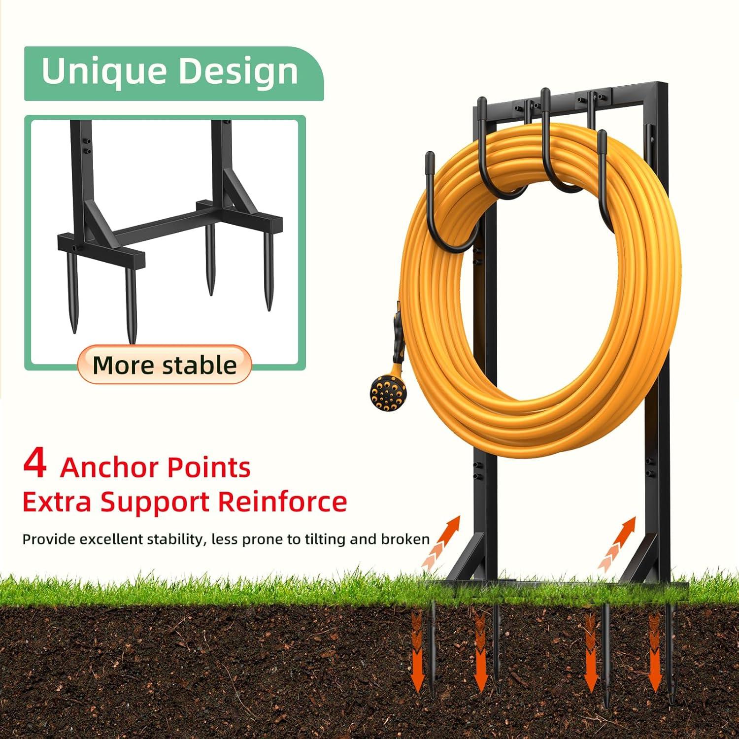 Soporte para Manguera de Jardín Yumatum 4 Ganchos 2.69 kg