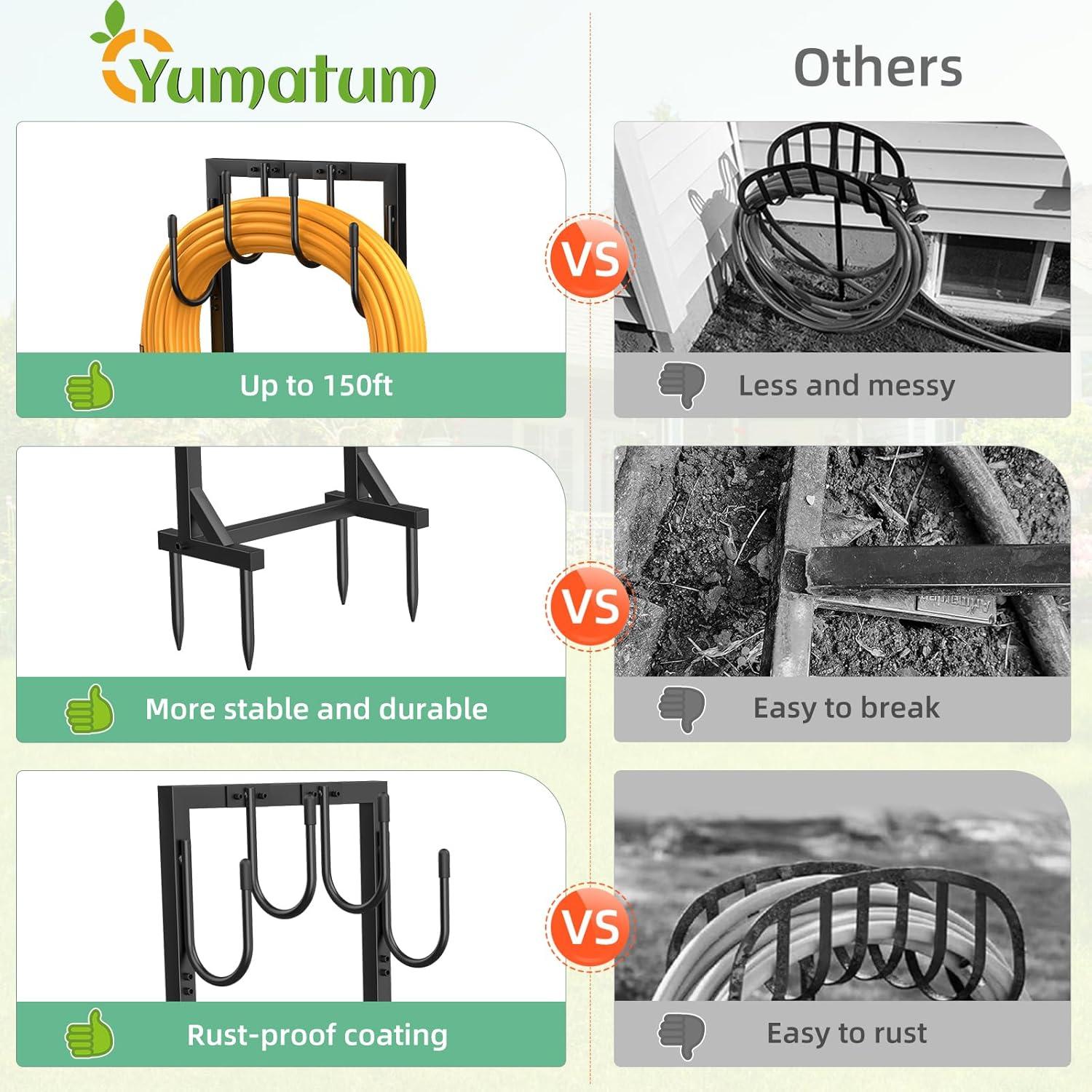 Soporte para Manguera de Jardín Yumatum 4 Ganchos 2.69 kg