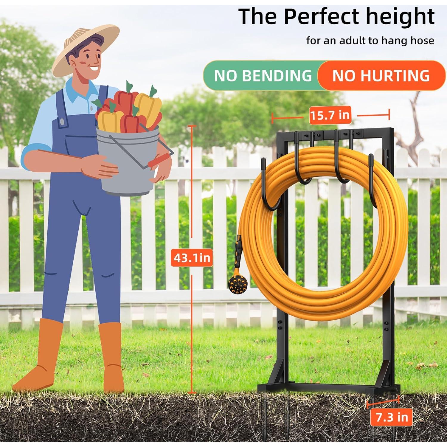 Soporte para Manguera de Jardín Yumatum 4 Ganchos 2.69 kg