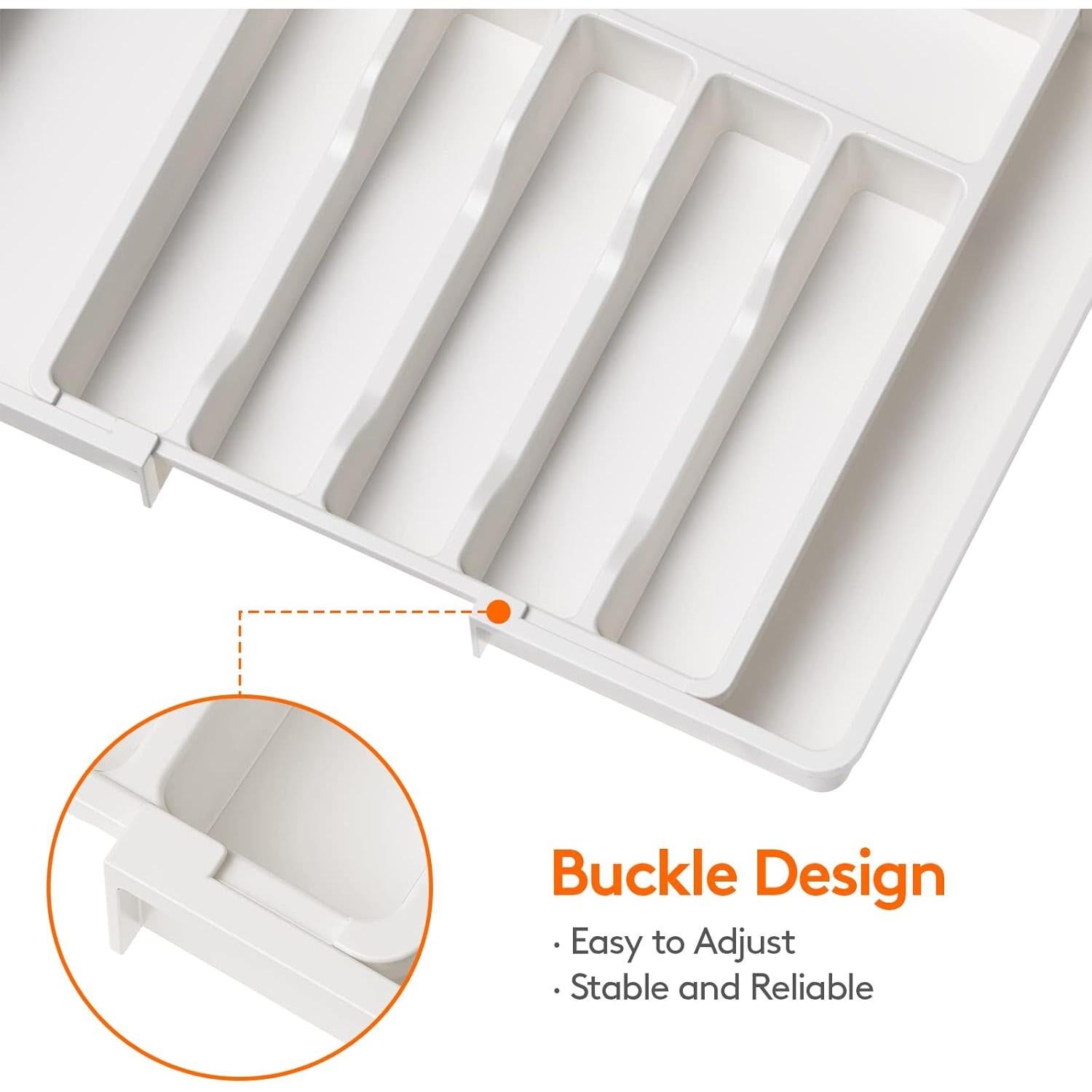 Organizador de Cajón Lifewit Expandible para Utensilios Blanco