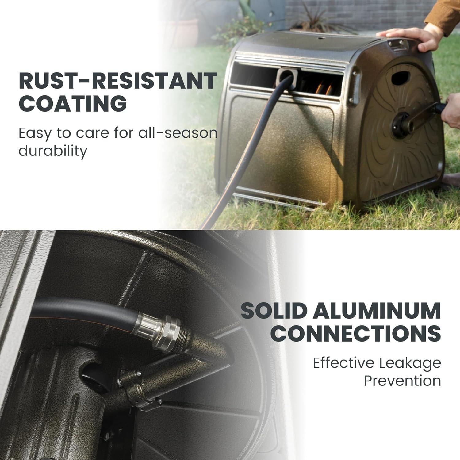 Carrete de Manguera Giraffe Tools SW5 Metal 150 pies Verde