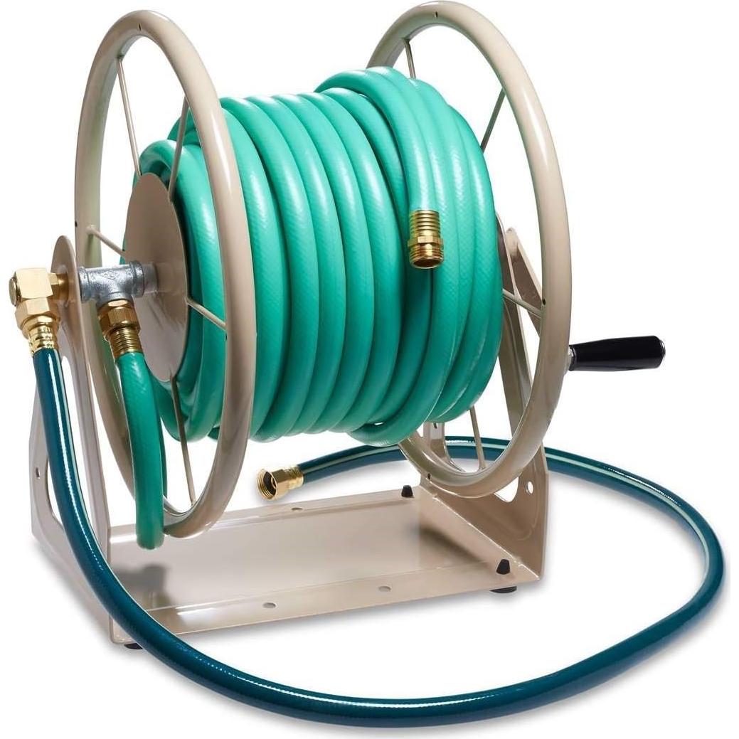 Carrete de Manguera Liberty Garden 703-2 Acero Beige 200 pies